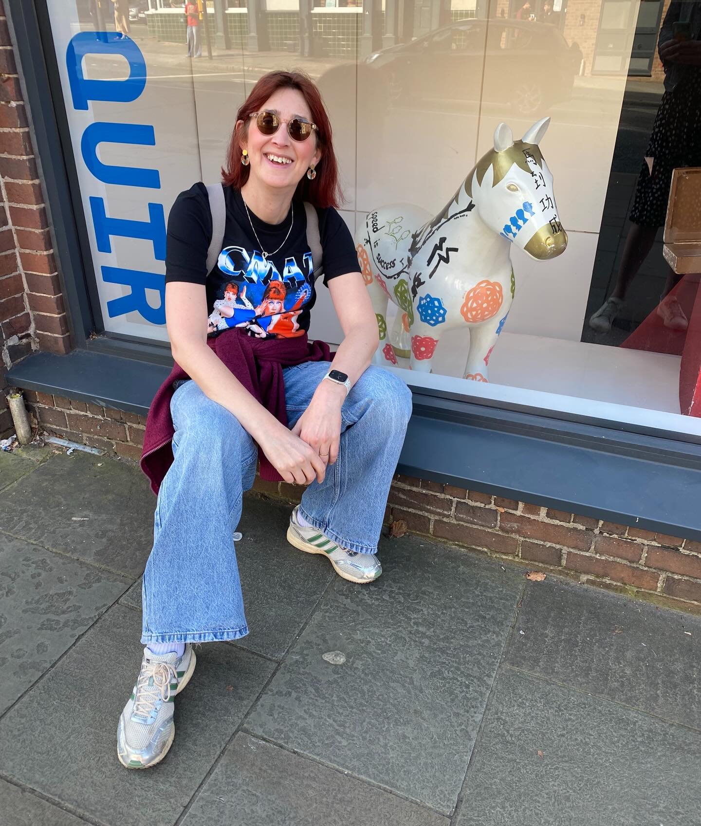 Nice surprise to see my year of the horse horse sculpture in the window @quirky_quarter on my walk into town today. Originally commissioned by @pagoda_arts for the last year of the horse, working with local children to create the finished design.

An