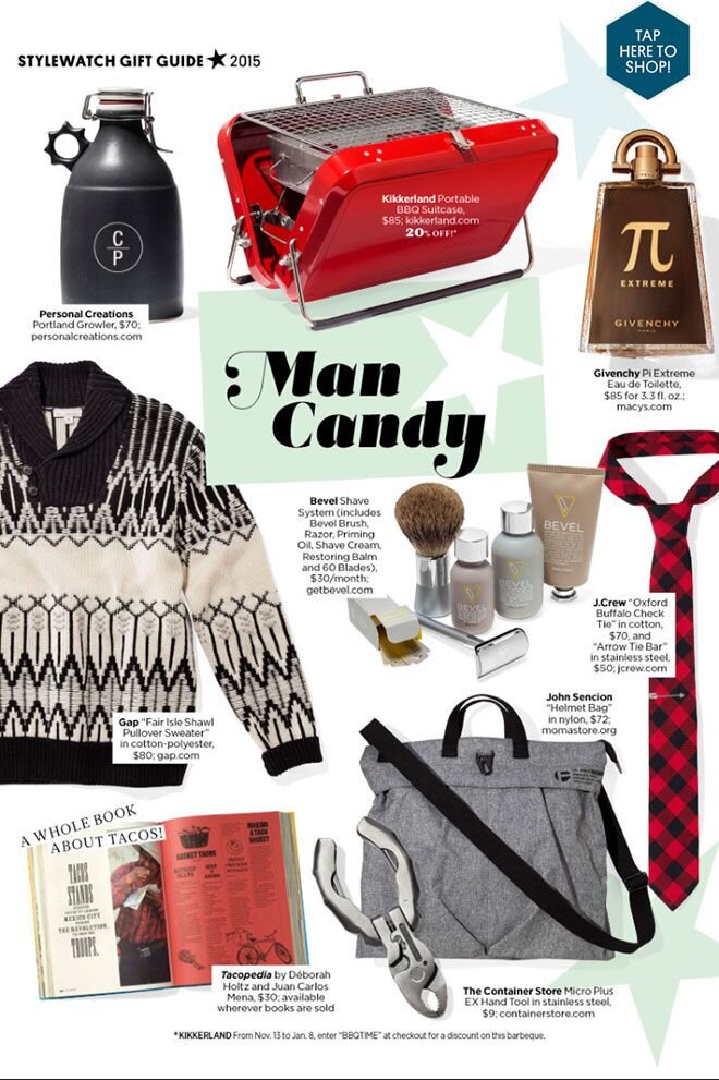 how to pitch holiday gift guides example press - Man Candy