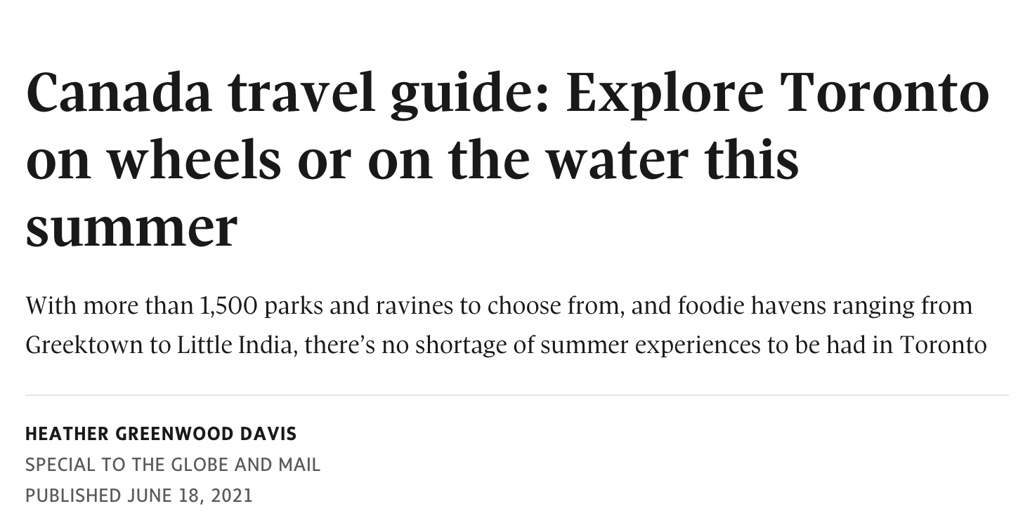 The Globe and Mail: Canada travel guide