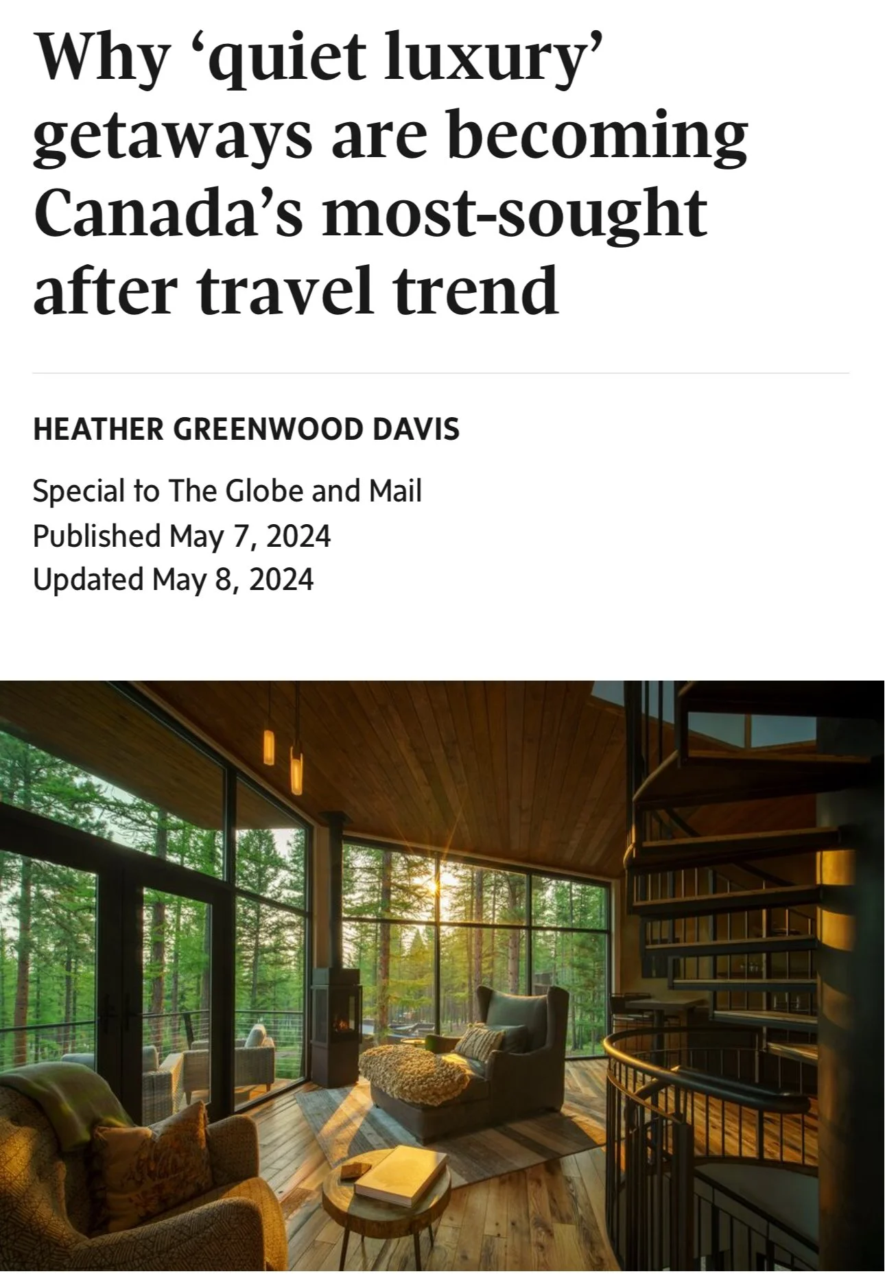 The Globe and Mail - Quiet Luxury 