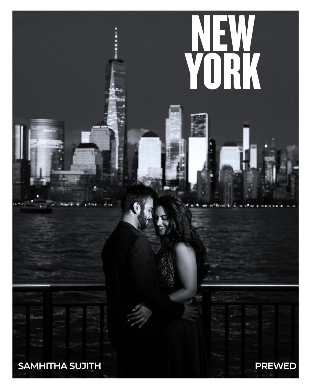 NYC Pre-Wedding Session: Iconic Skyline Views and Dumbo Brooklyn Backdrops