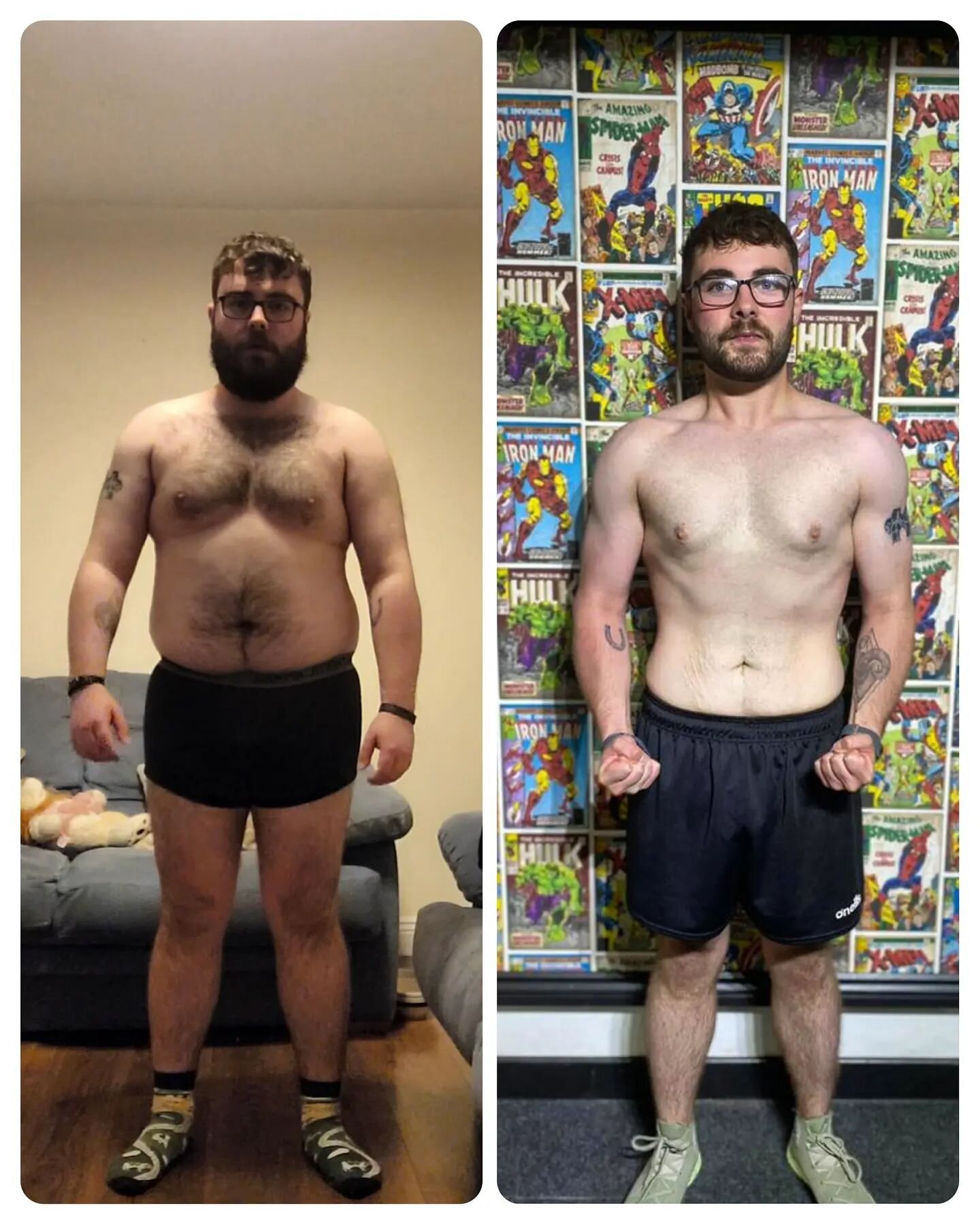 Chapter One ✅

Jan 4th 2021 - 106kg (16st 9lbs) 
Sep 2nd 2021 - 77kg (12st 2lbs)

It's been a hell of journey getting to where I am today and still can't wrap my head around what can be achieved when you put the work in. 

Huge thanks my coach @mcm__