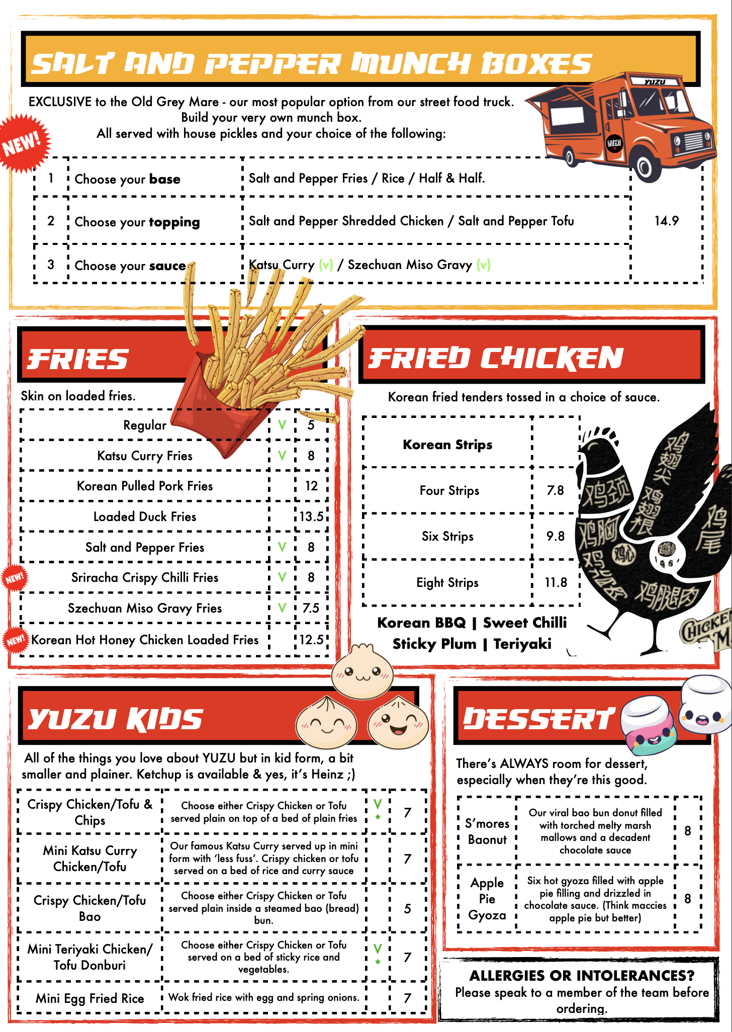 YUZU Street Food Clifton OGM Menu Page 2