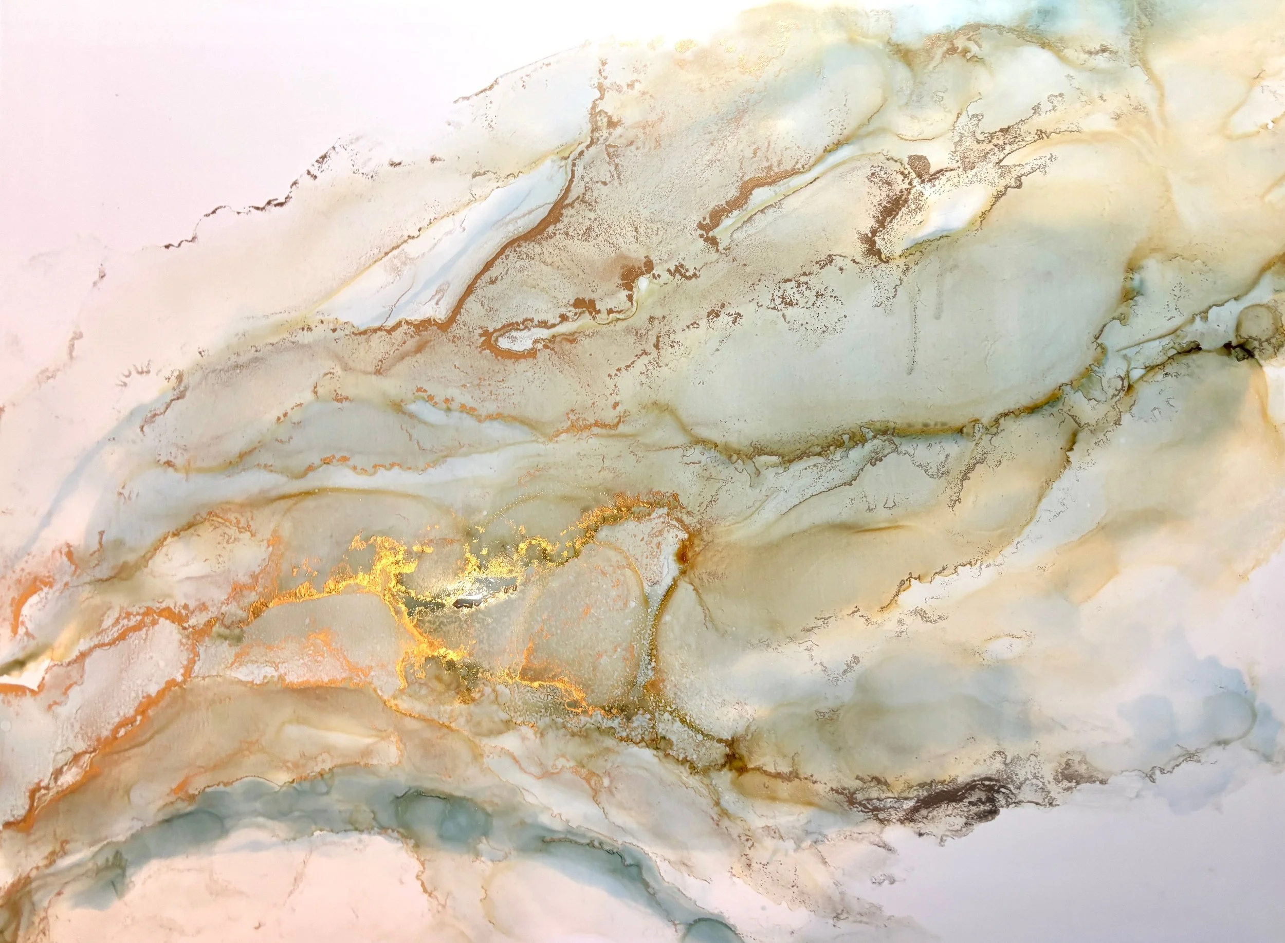 Deb Slocum - Some Kind of Mood - alcohol ink - $625

