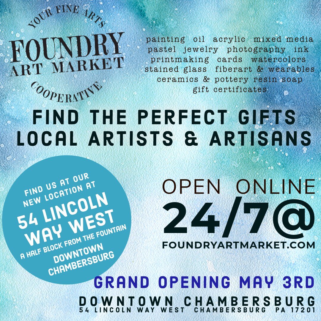 Thank you everyone who have visited the Foundry on Main Street during our 8 years there. Keep an eye out for our reopening in May at 54 Lincoln Way West. We are staying downtown and will be a half block from the fountain.
A beautiful late 1800's buil