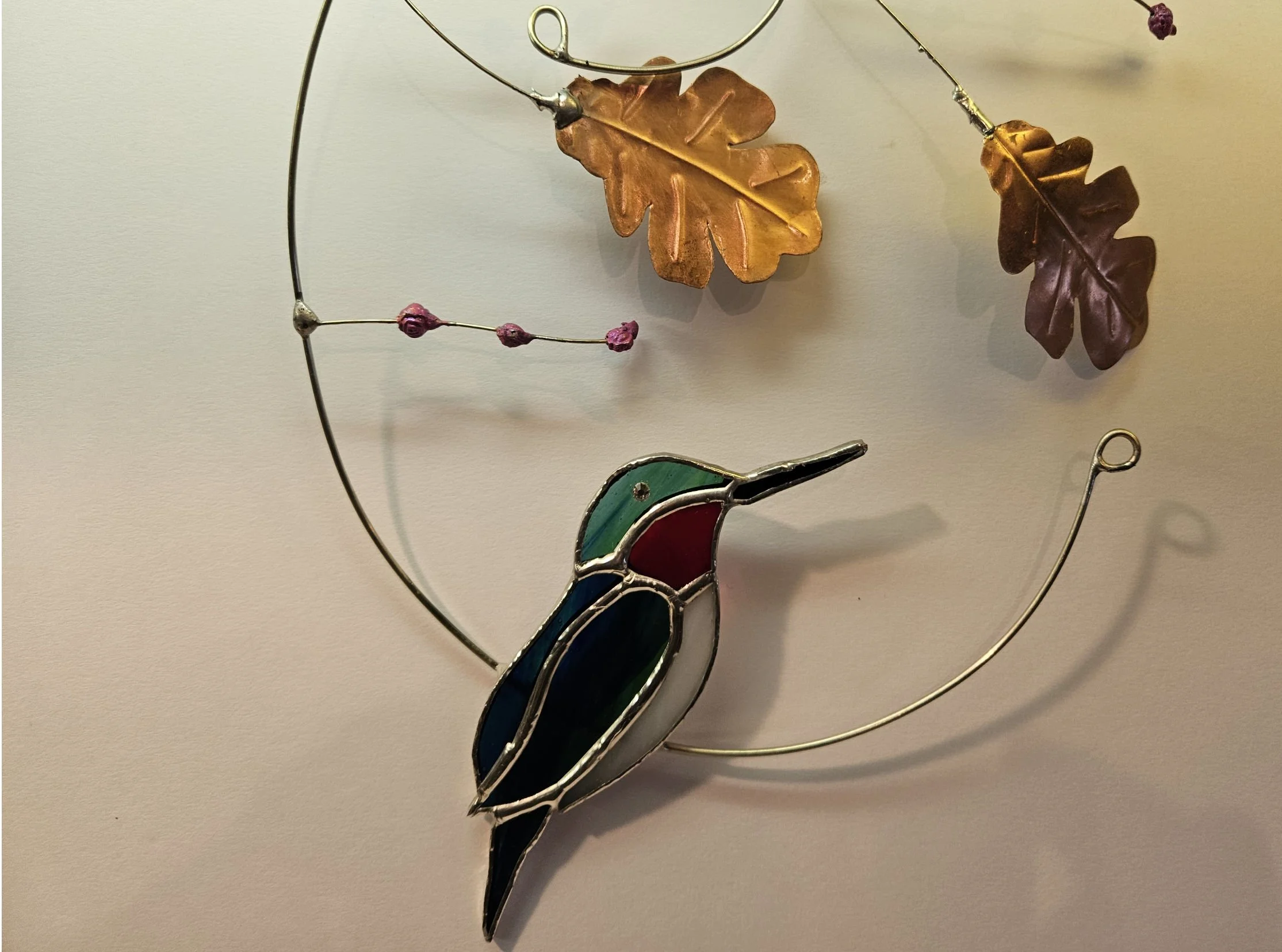 kingfisher with oak leaves - leon Adler.jpg
