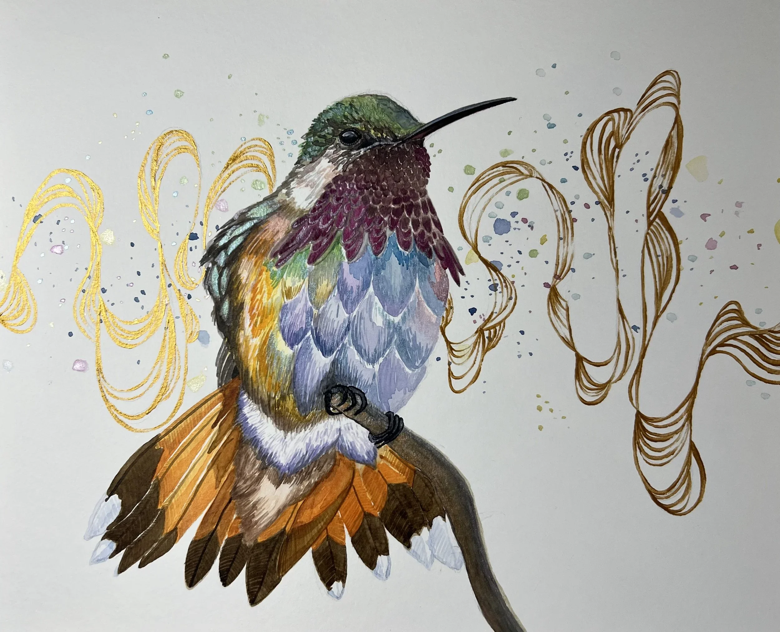 Paola Diaz - Just a Moment - mixed media $200