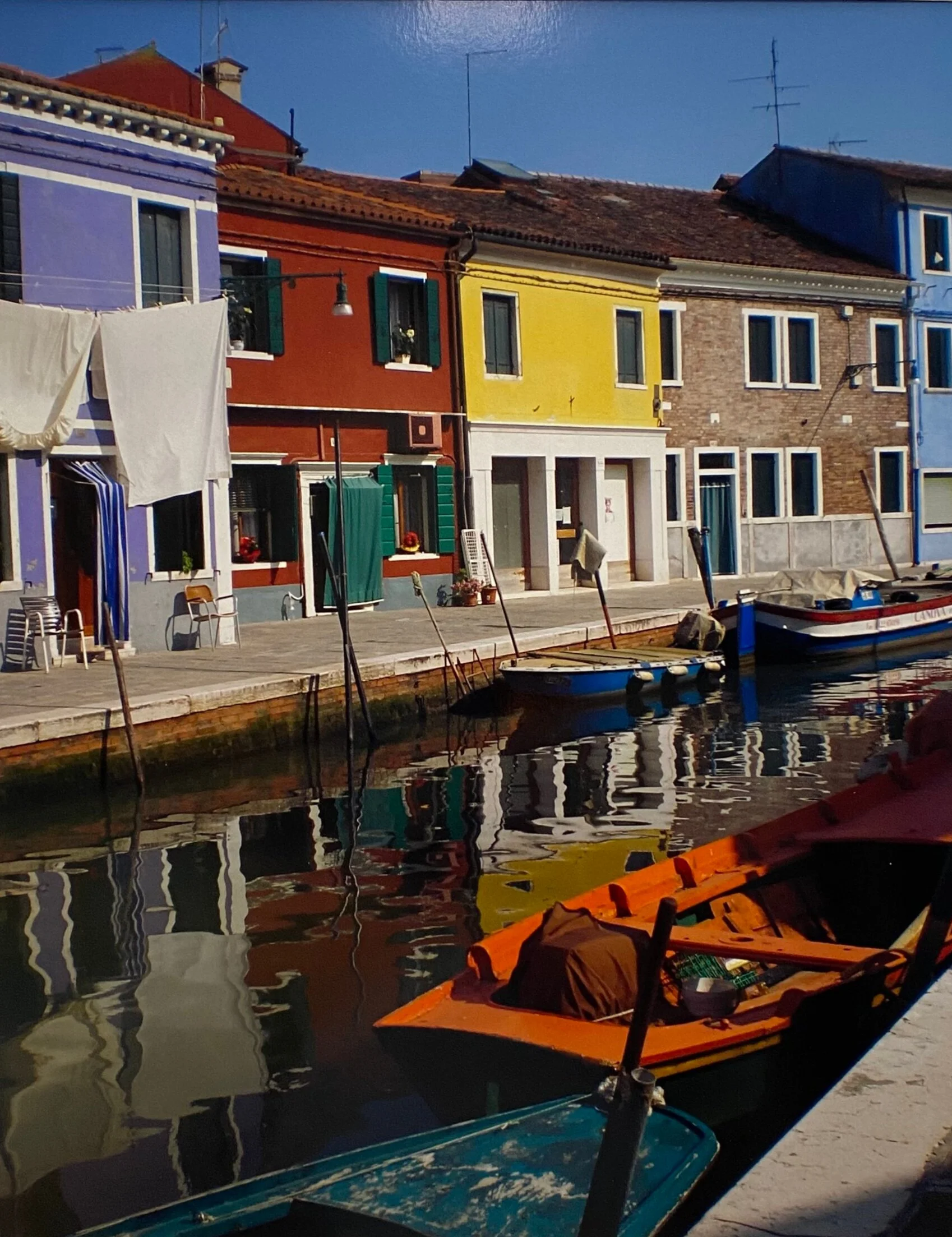 photograph of houses by canal