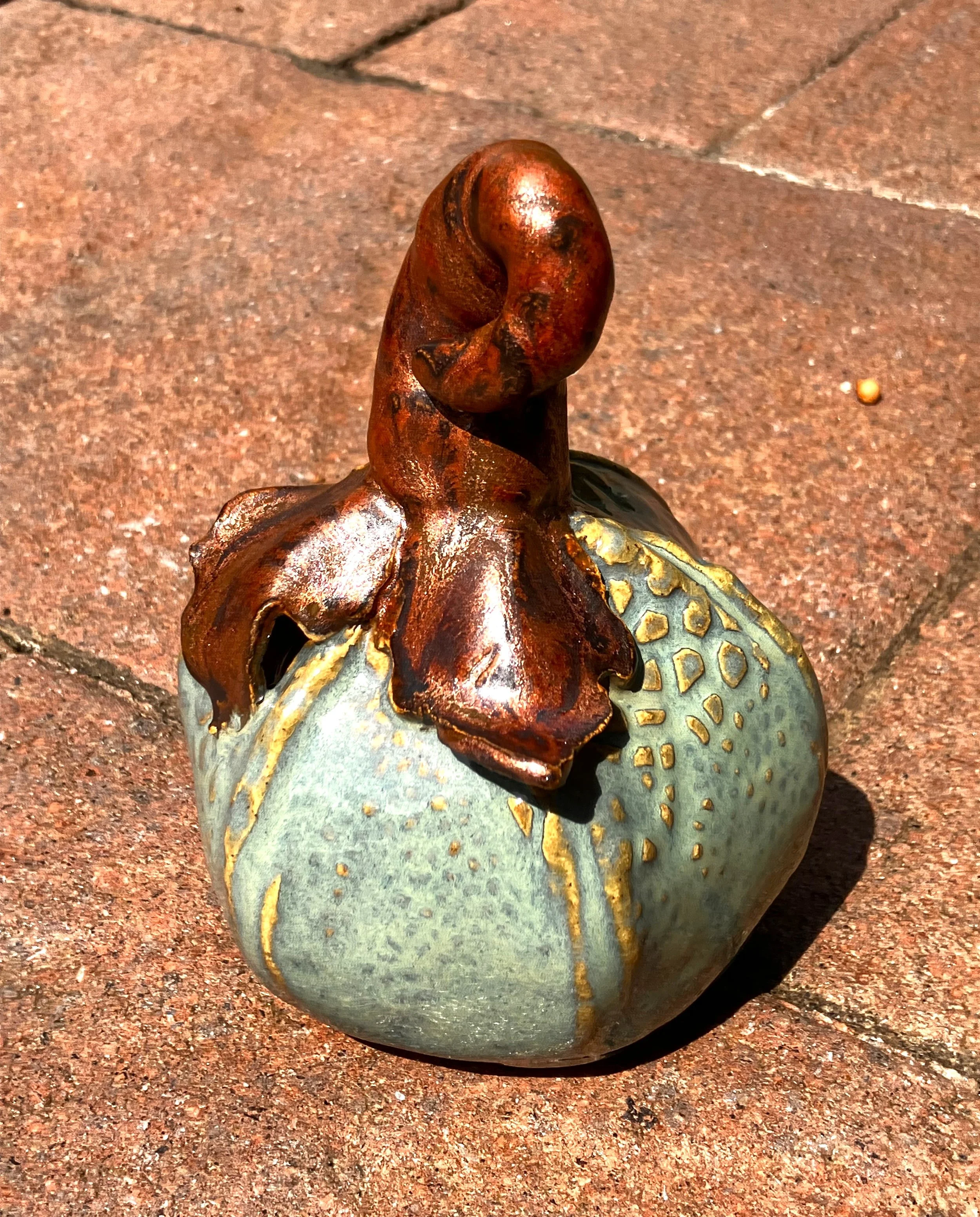 Turquoise and Copper Pumpkin - sherree devor.jpg