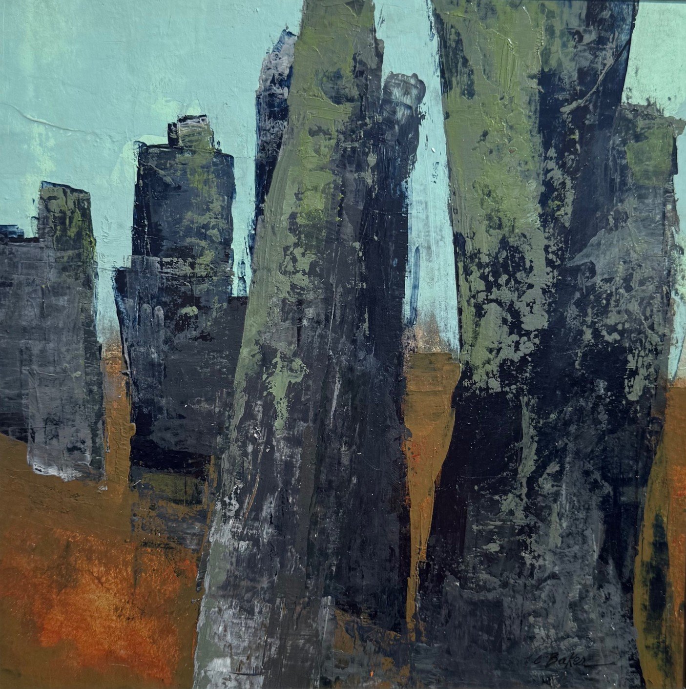 Calanais Standing Stones II, Acrylic, 12x12, 2025 - Cindy Baker