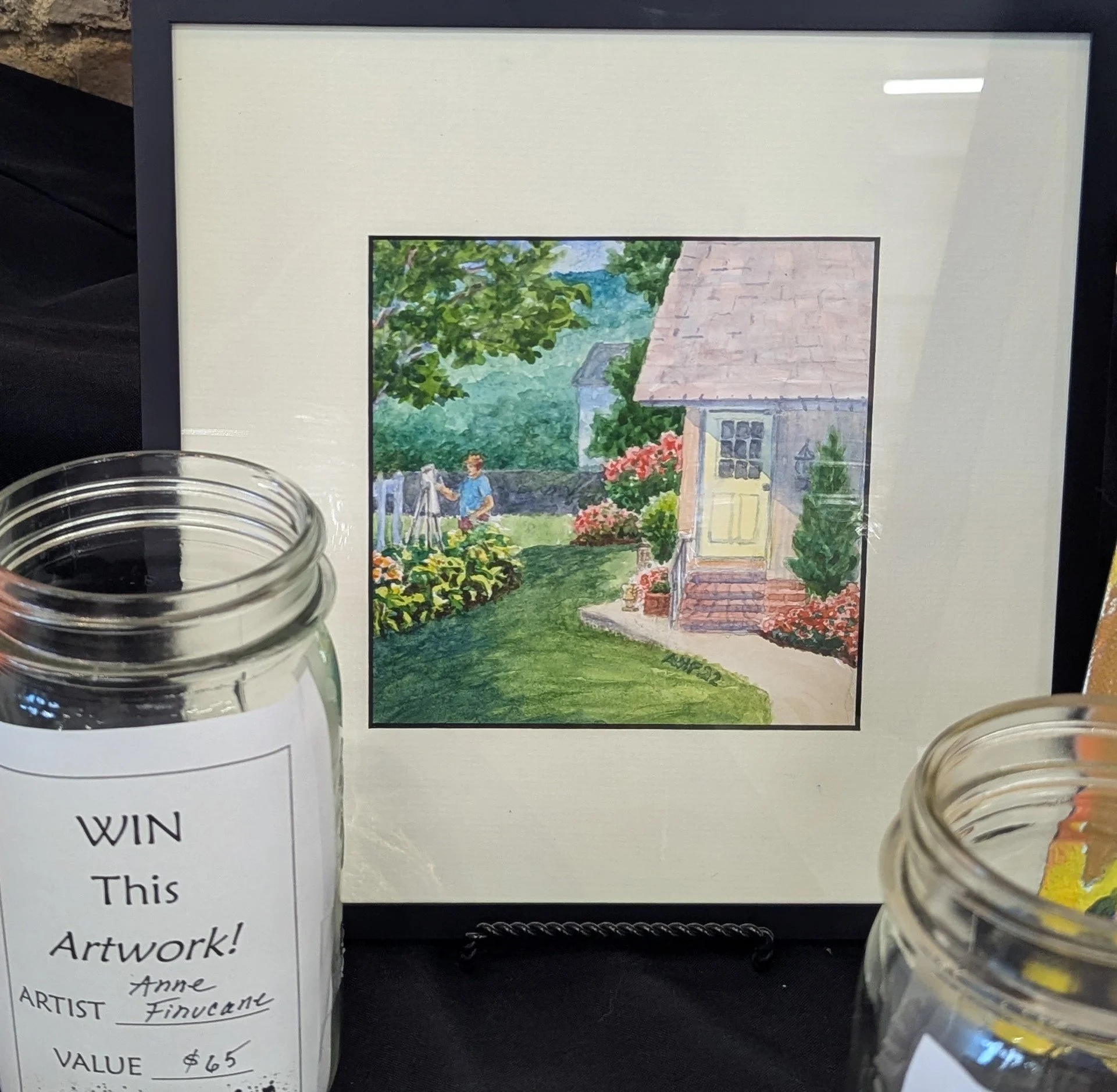 Anne Finucane    	Del.	Watercolor	Back Yard Scene	Value $65