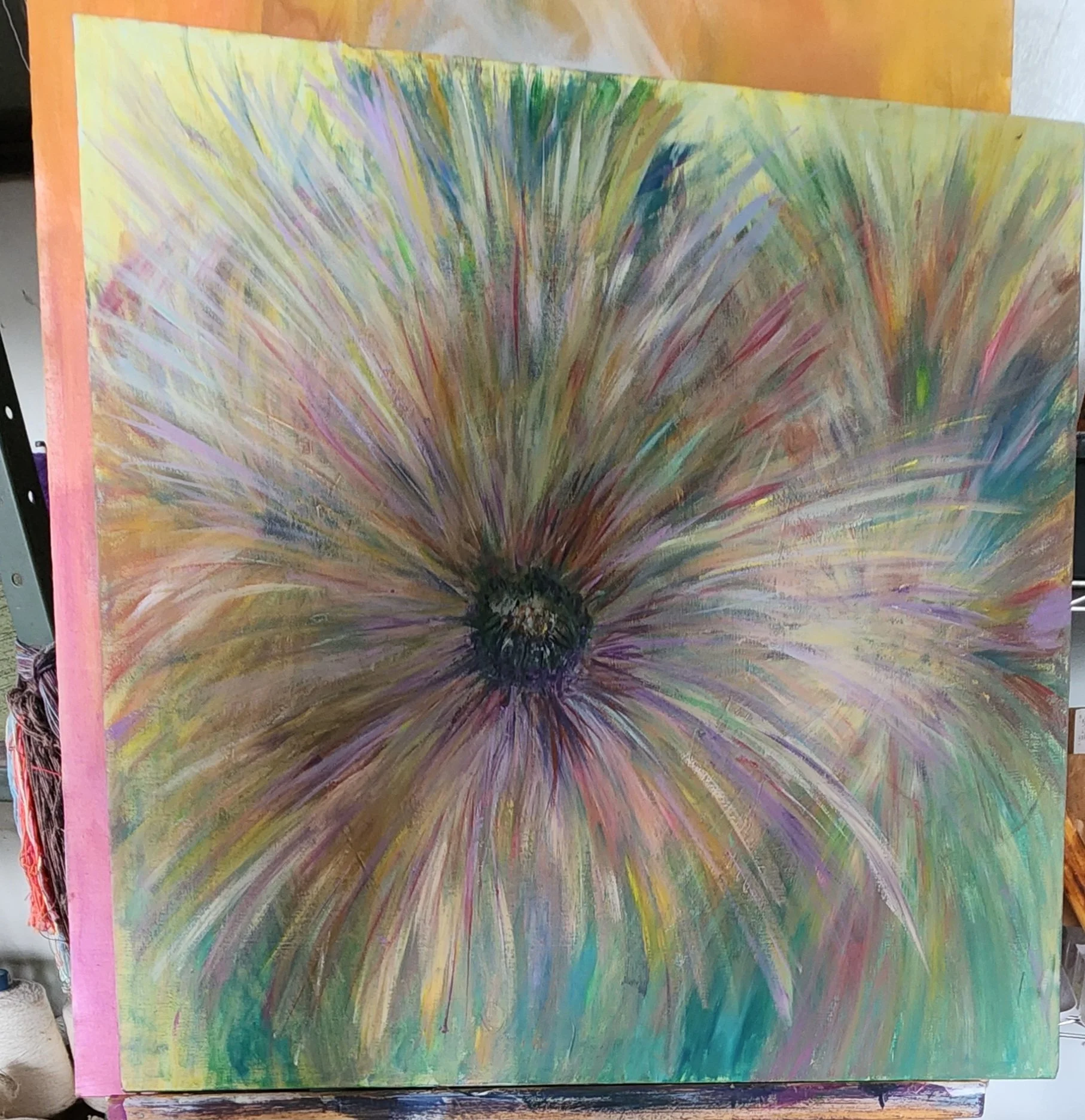 Pam Bartl Flower 2  Acrylic	18x24 JES527	$200