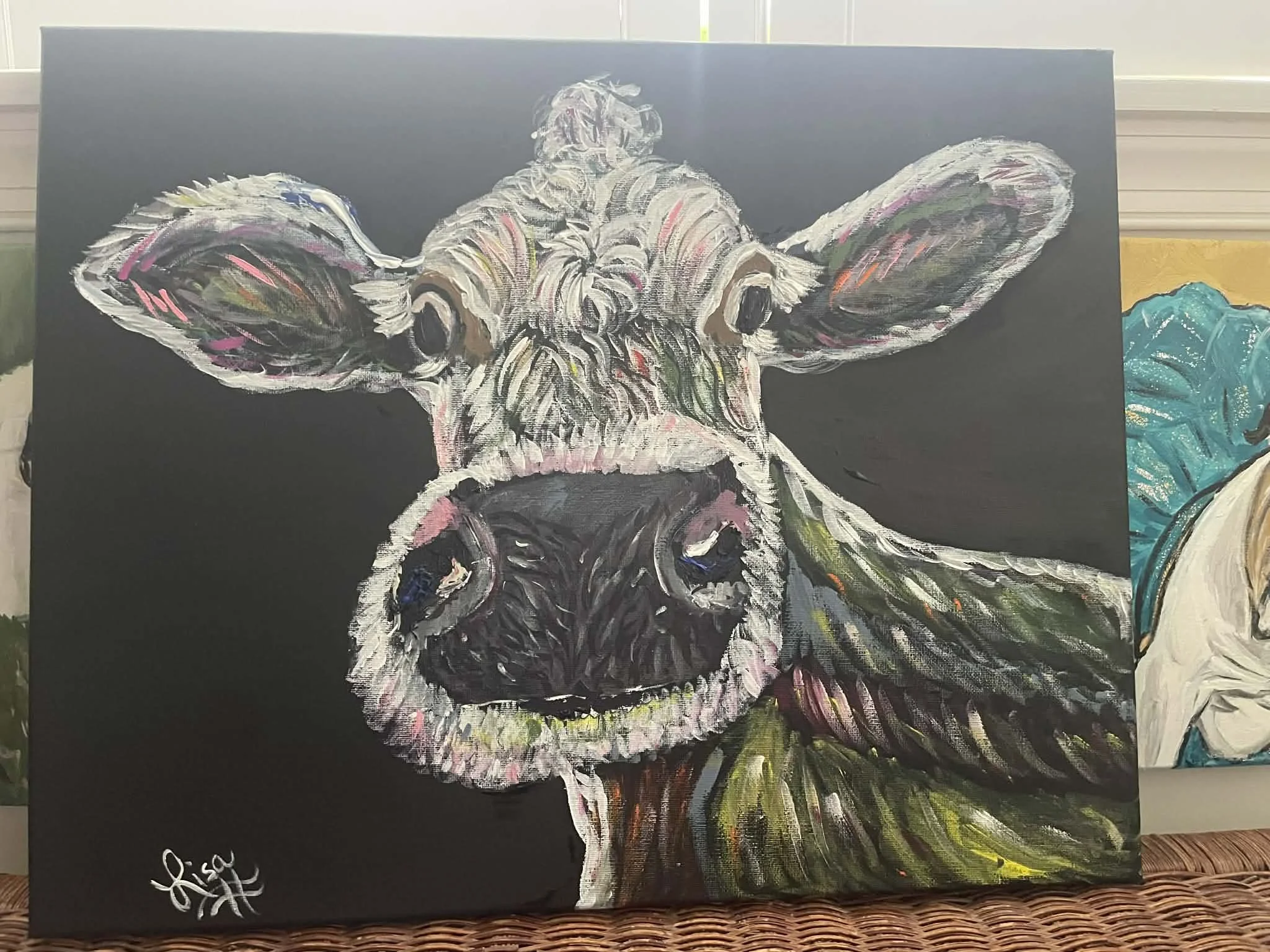 Lia Harding Claude Moooo-nay	acrylic	$67