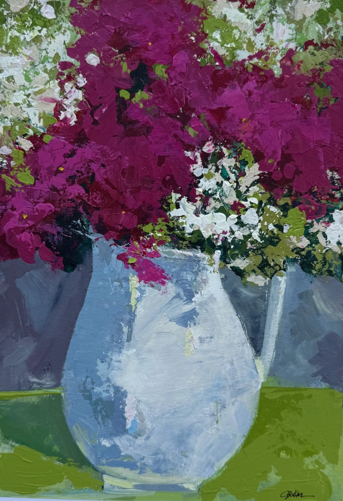 Cindy Baker
Crepe Myrtle with White Pitcher	acrylic 	$95
