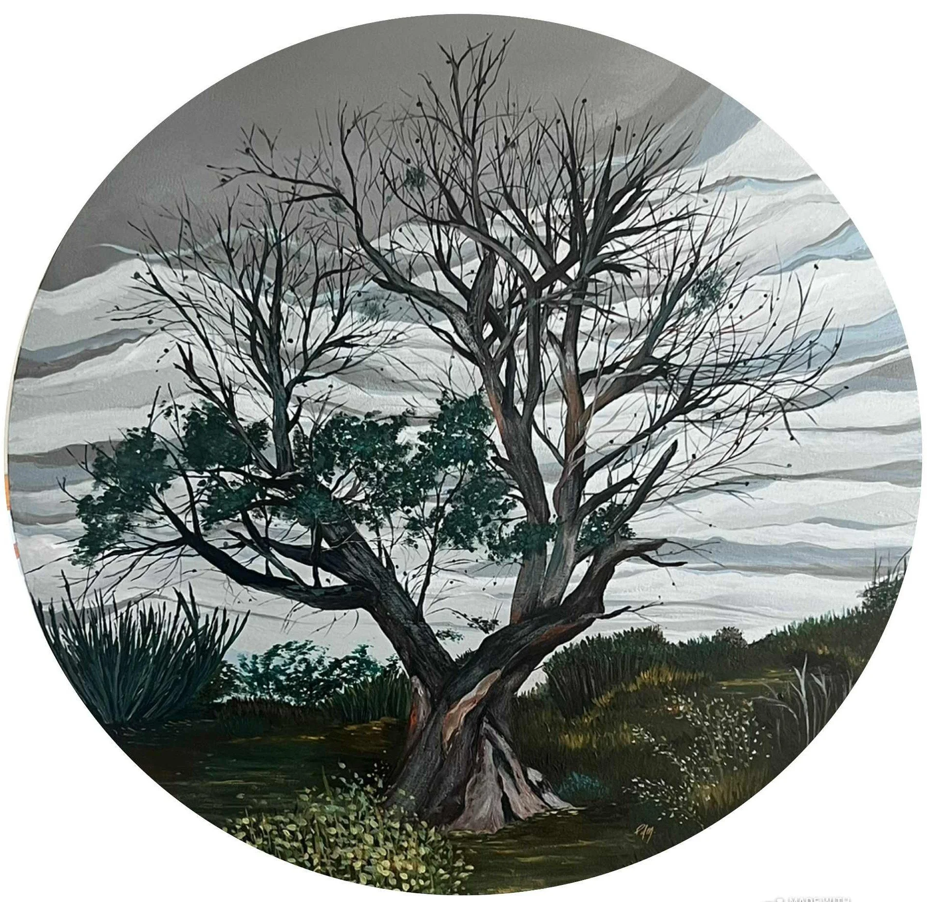 Paola Diaz - Lonely Tree - acrylic $140