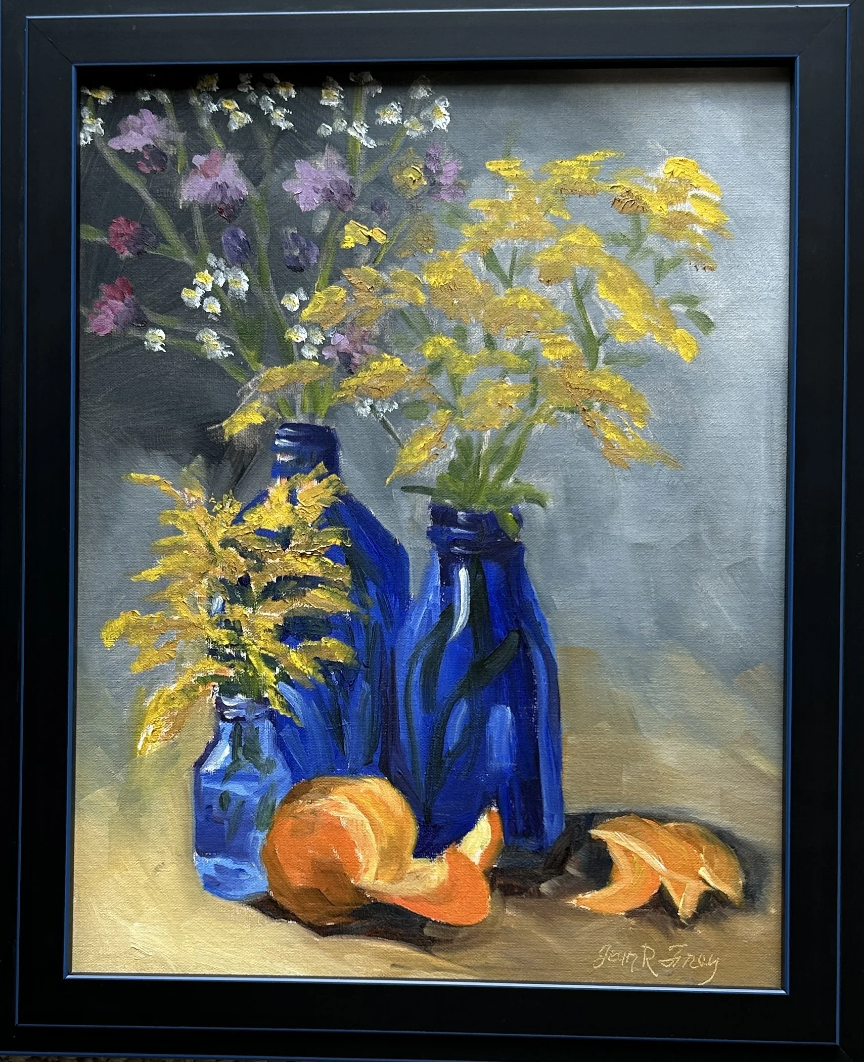 Jean Frey - Blue Jar Still Life - oil - JRF246 - $250	