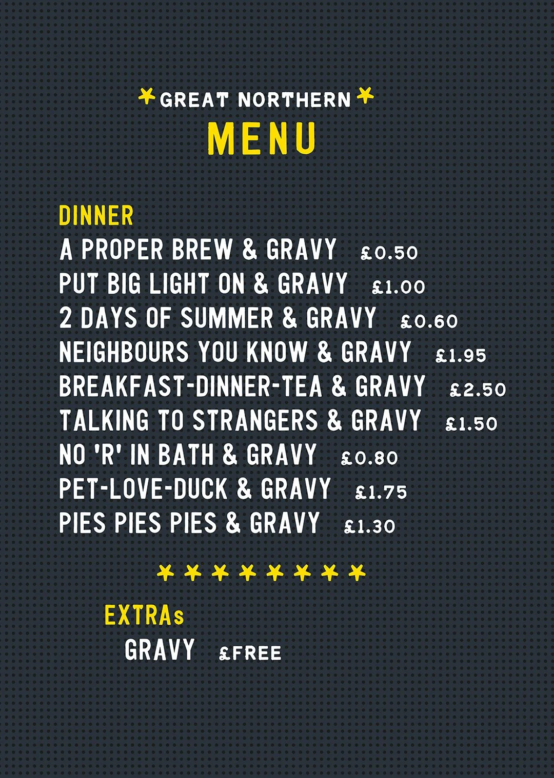 SWP18 Menu – Northern