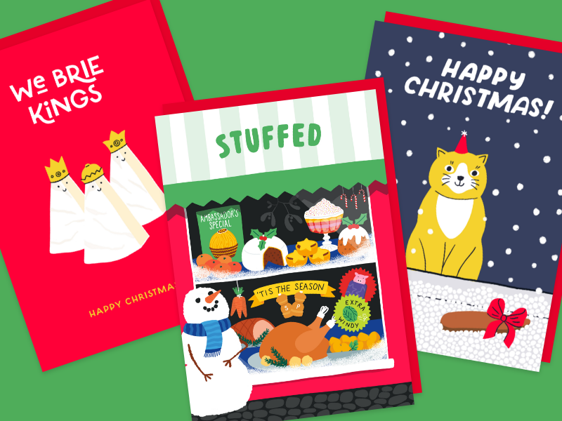 Cheerful Christmas card designs