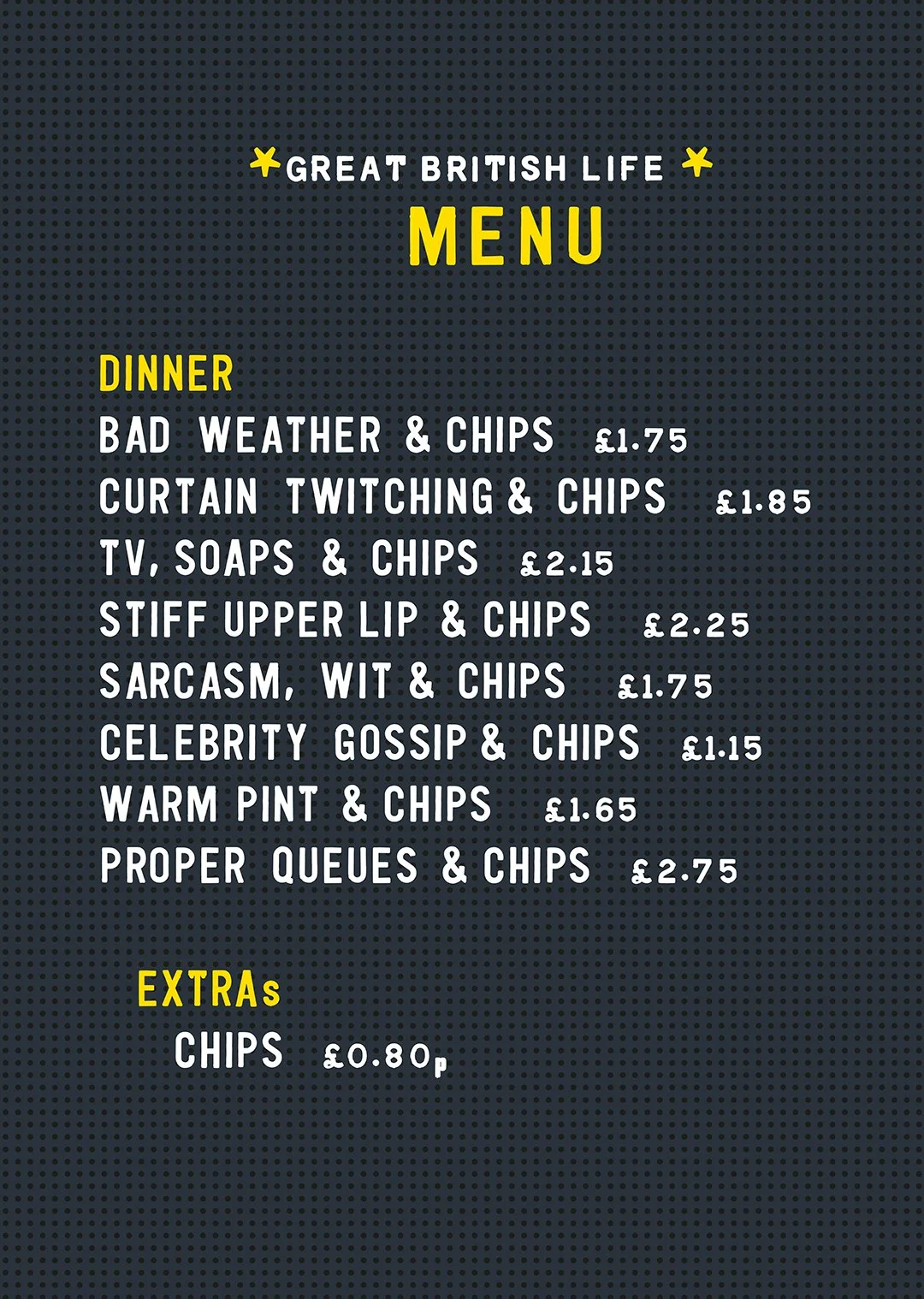 SWP17 Menu – British