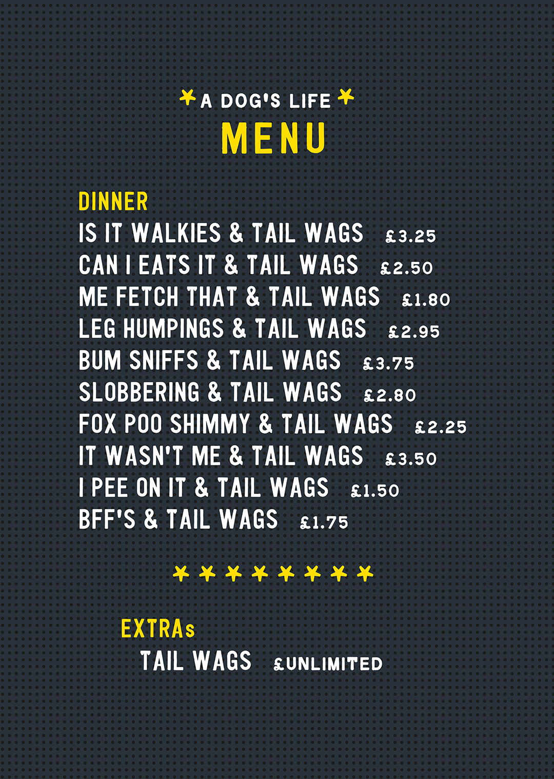 SWP15 Menu dog