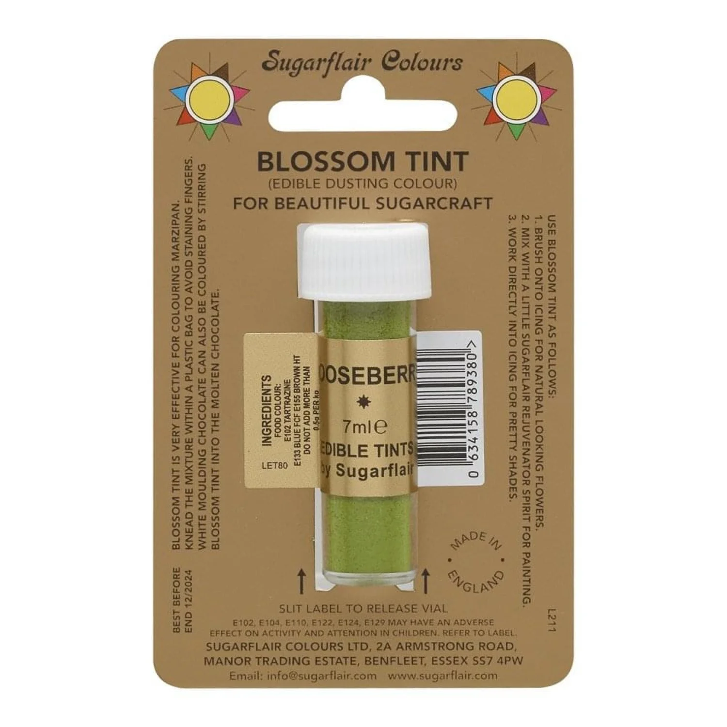 Sugarflair Blossom Tint Gooseberry 7ml