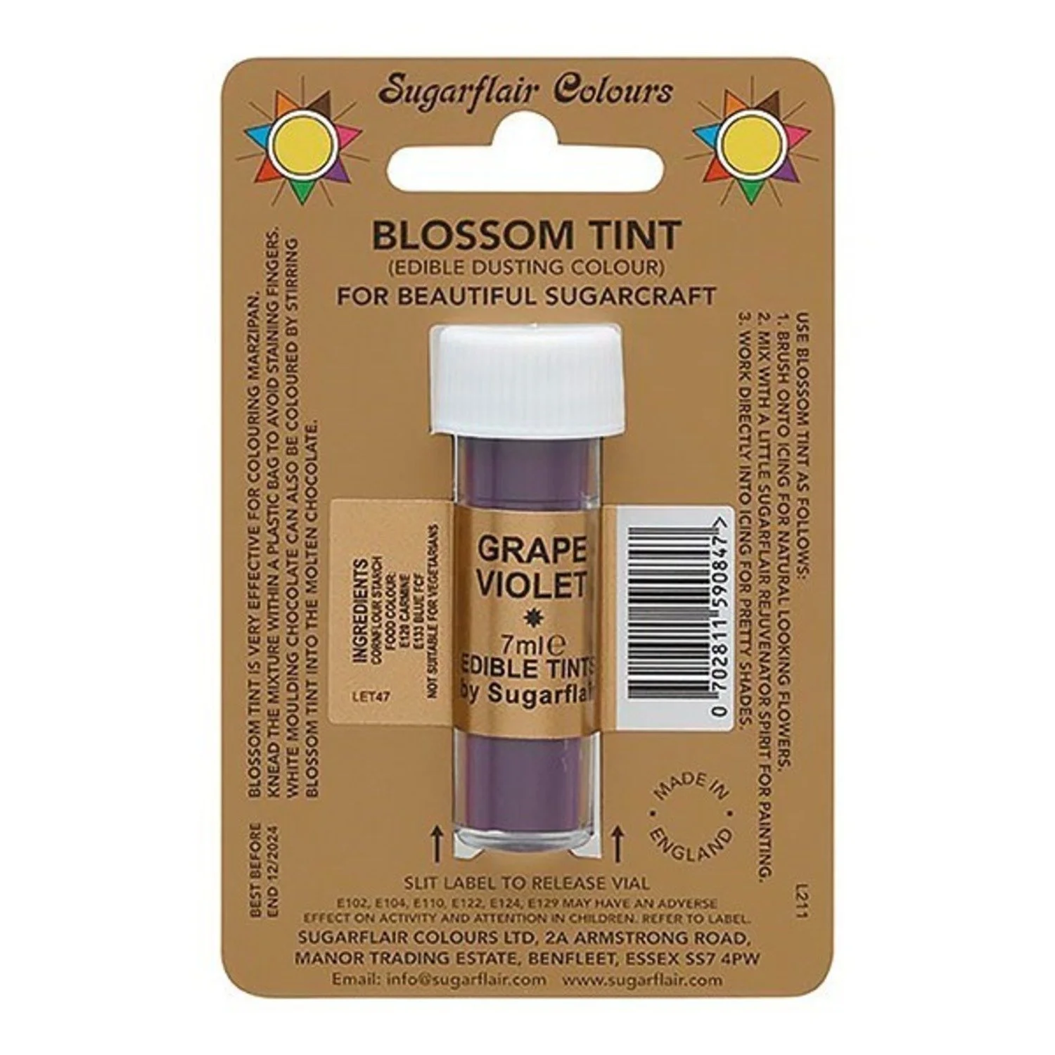 Sugarflair Blossom Tint Grape Violet 7ml