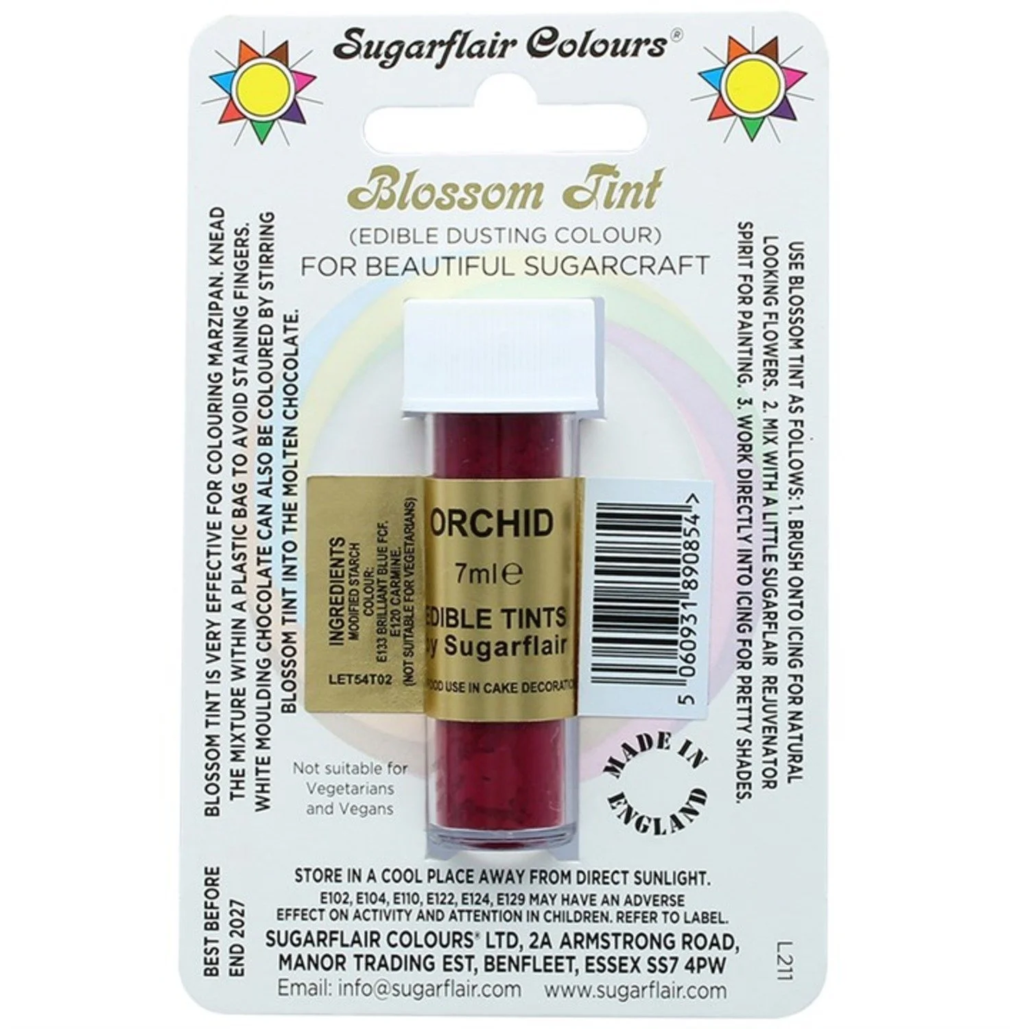 Sugarflair Blossom Tint Orchid 7ml