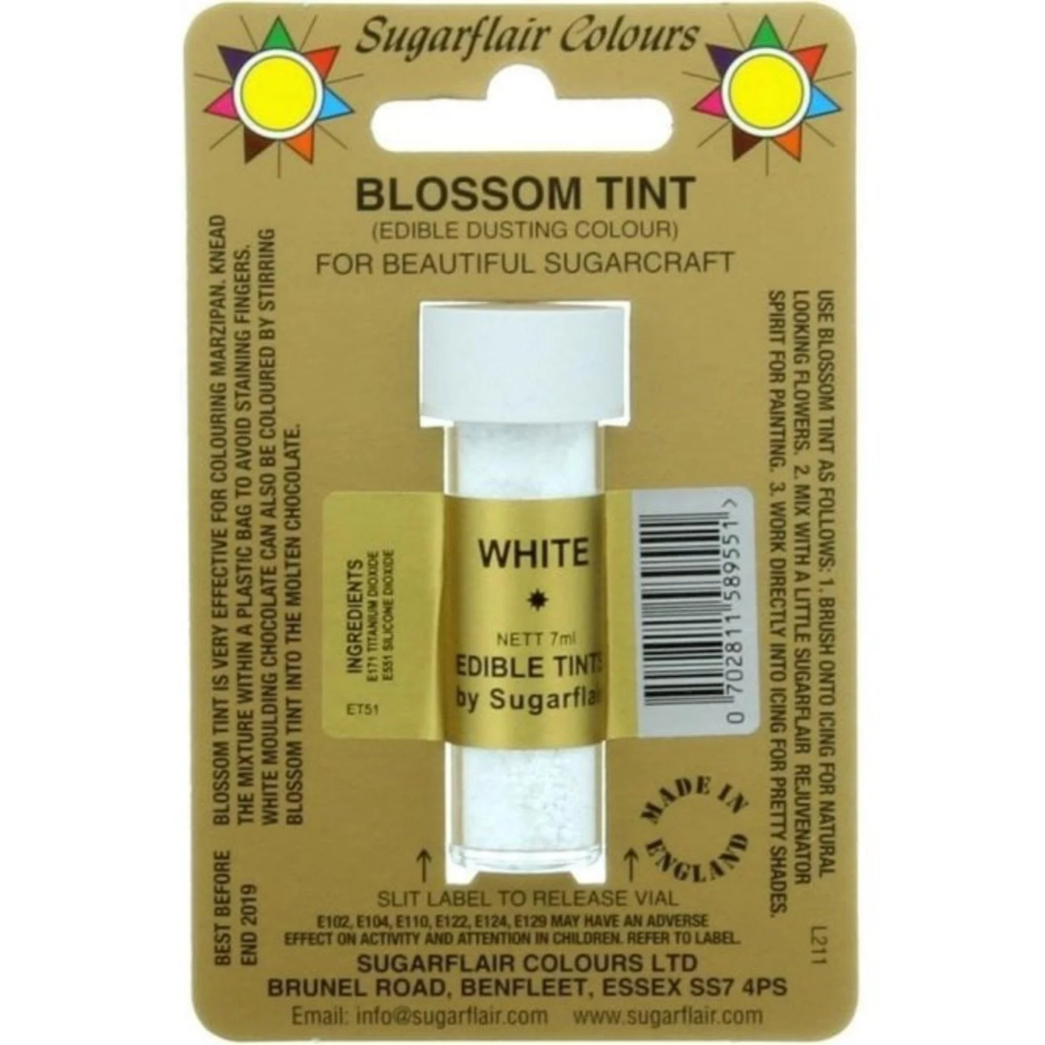 Sugarflair Blossom Tint White 7ml