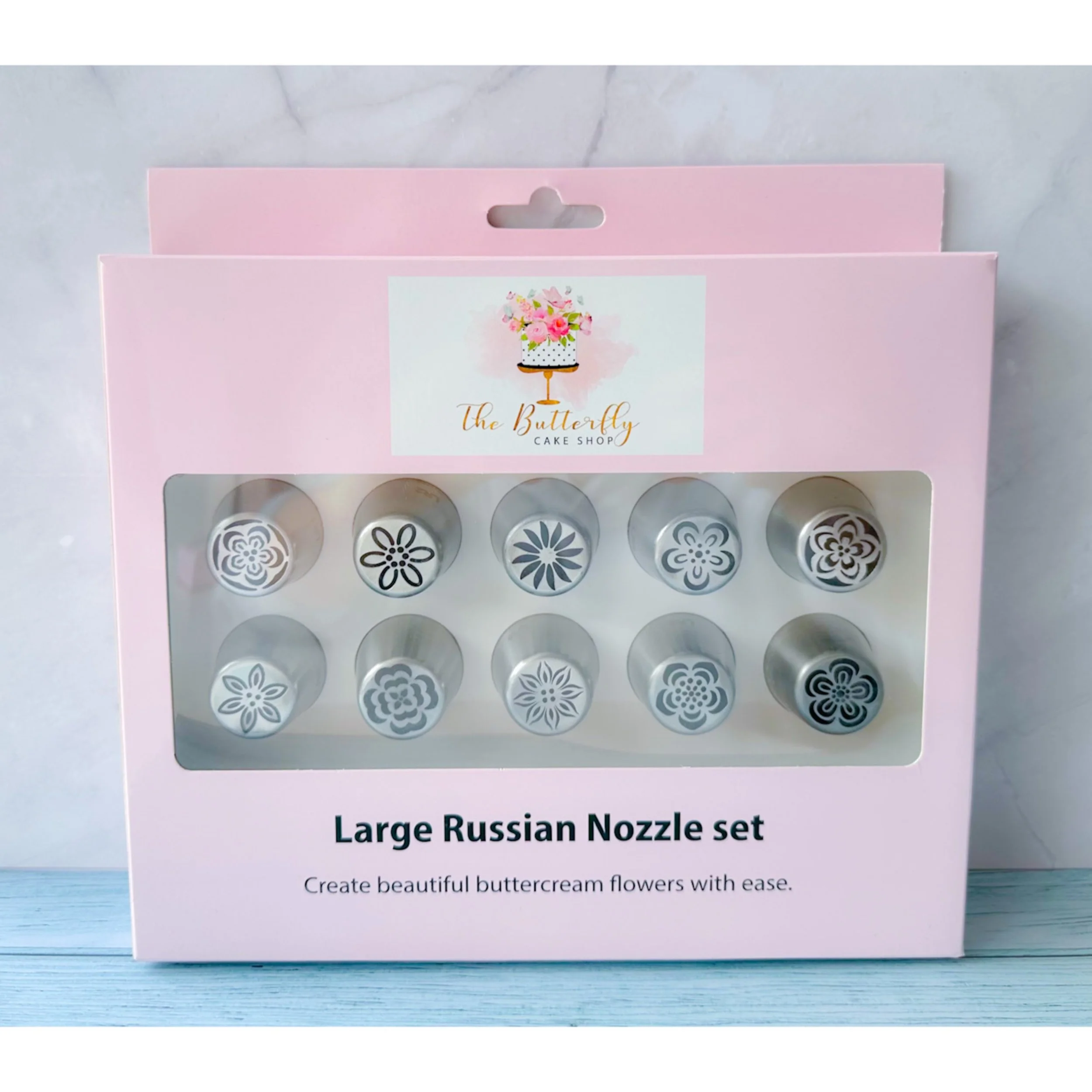 The Butterfly Cake Shop™ Large Russian Nozzle Set of 10 tips