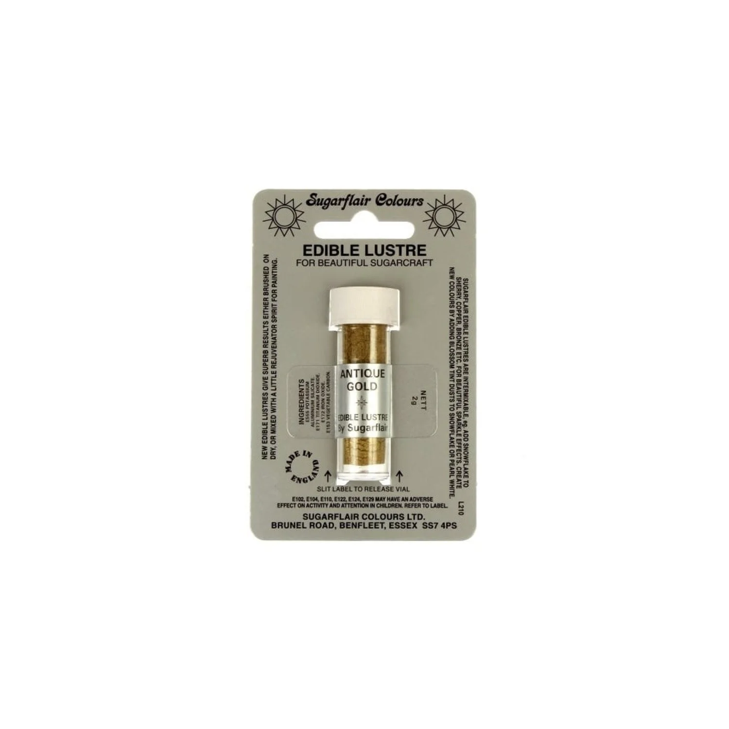 Sugarflair Antique Gold Edible Lustre Dust 2g