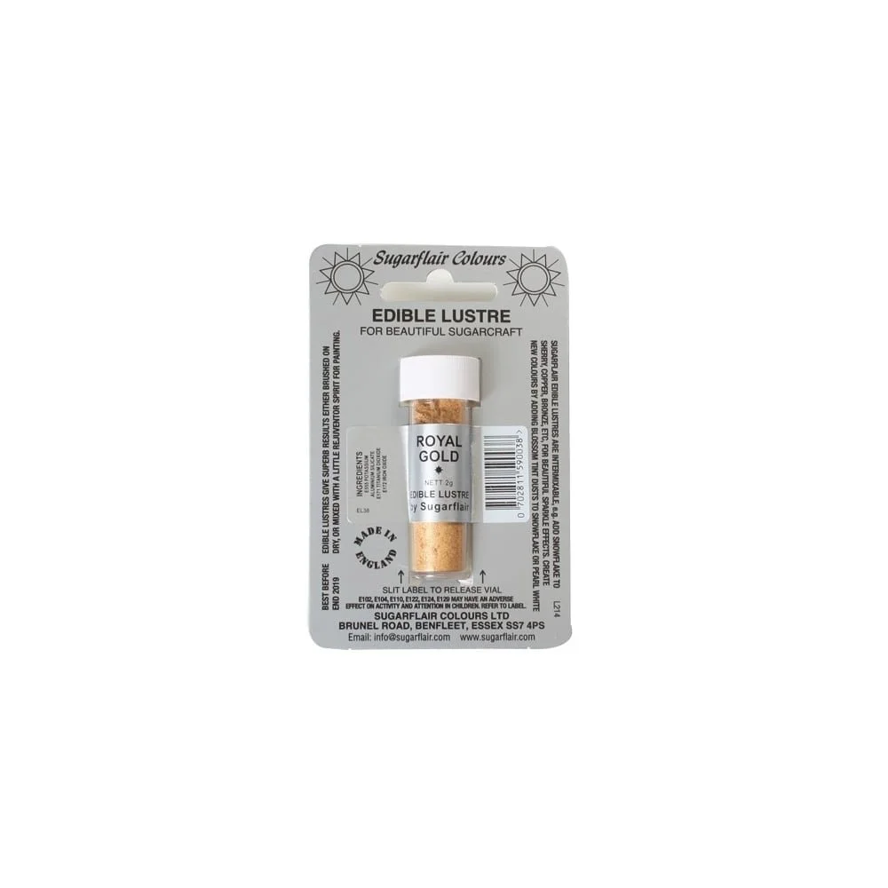 Sugarflair Royal Gold Edible Lustre Dust 2g