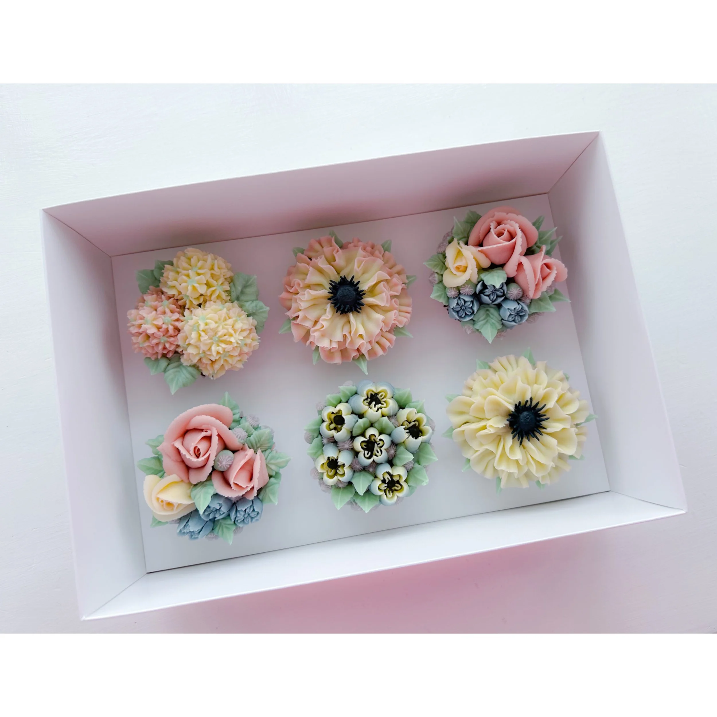 Deluxe Botanical Cupcake Boxes- Holds 6