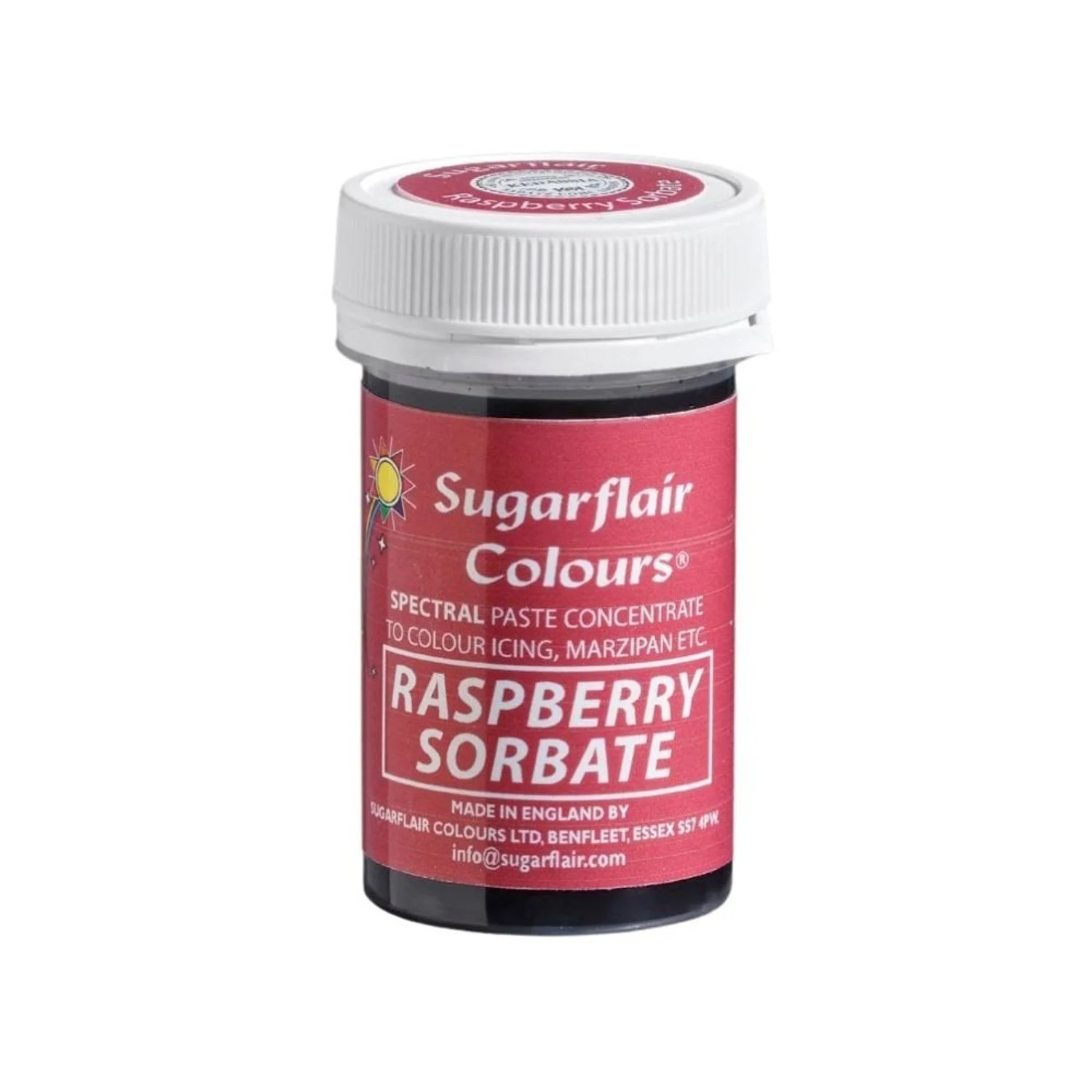 Shellac Colours Raspberry Sorbet Sugarflair Raspberry Sorbate 25g