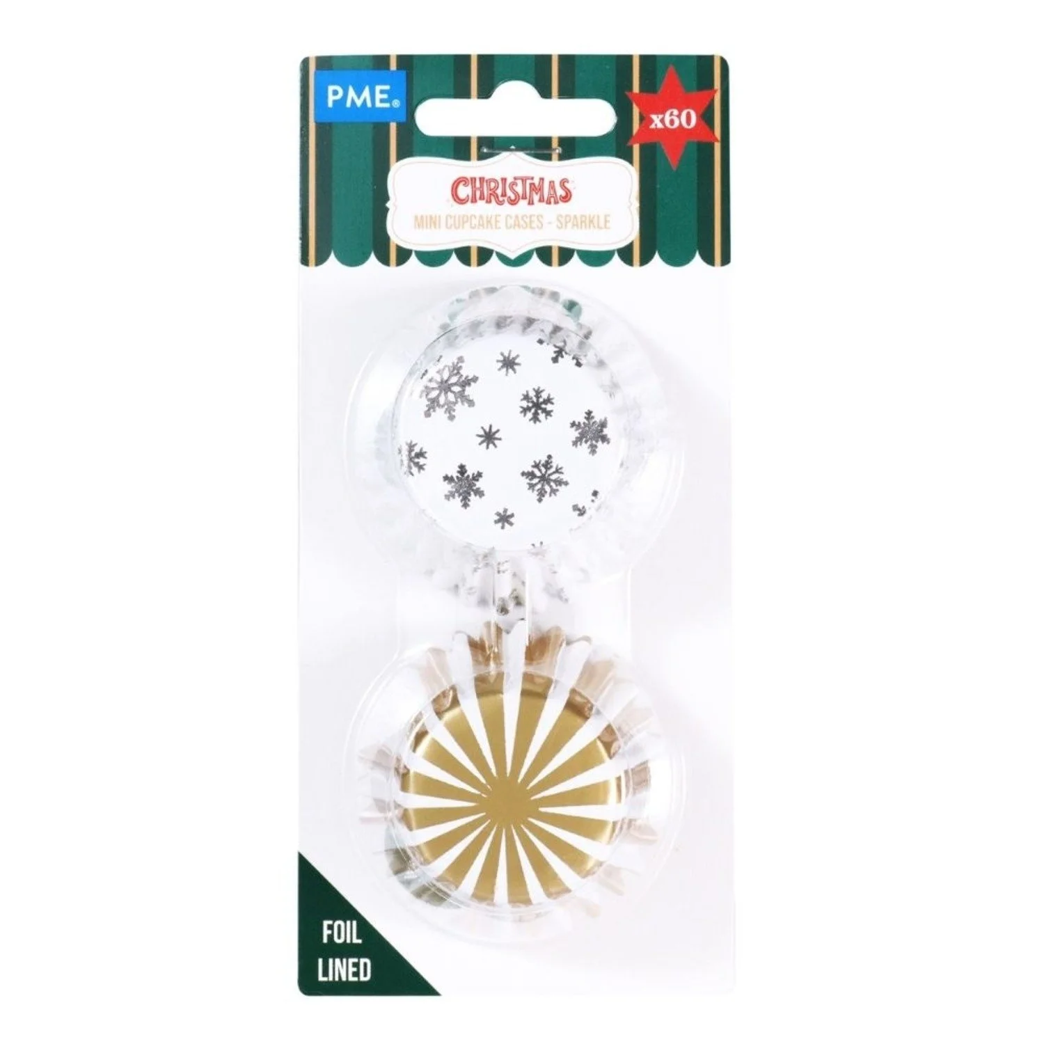 PME Christmas Foil Lined Mini Cupcake Cases 30pk