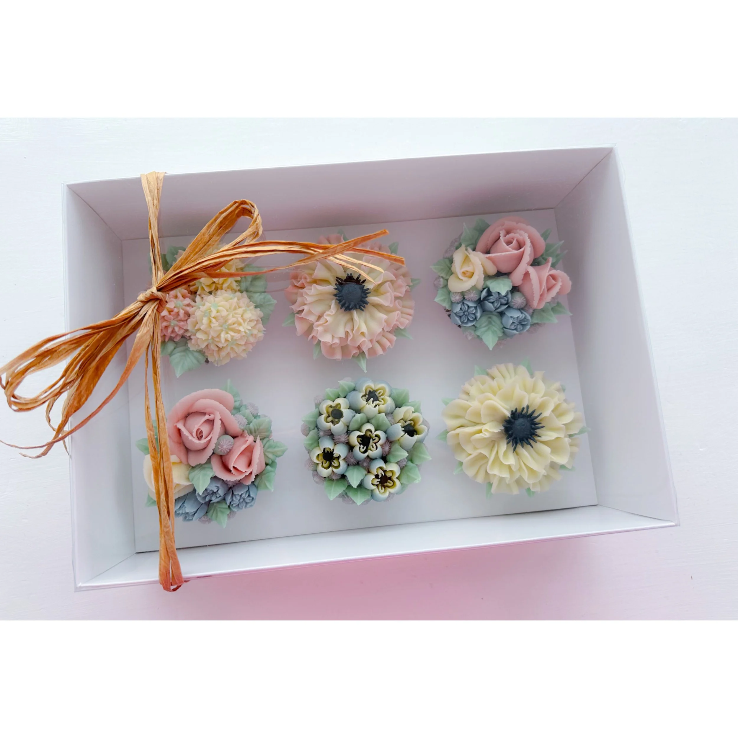 Deluxe Botanical Cupcake Boxes- Holds 6