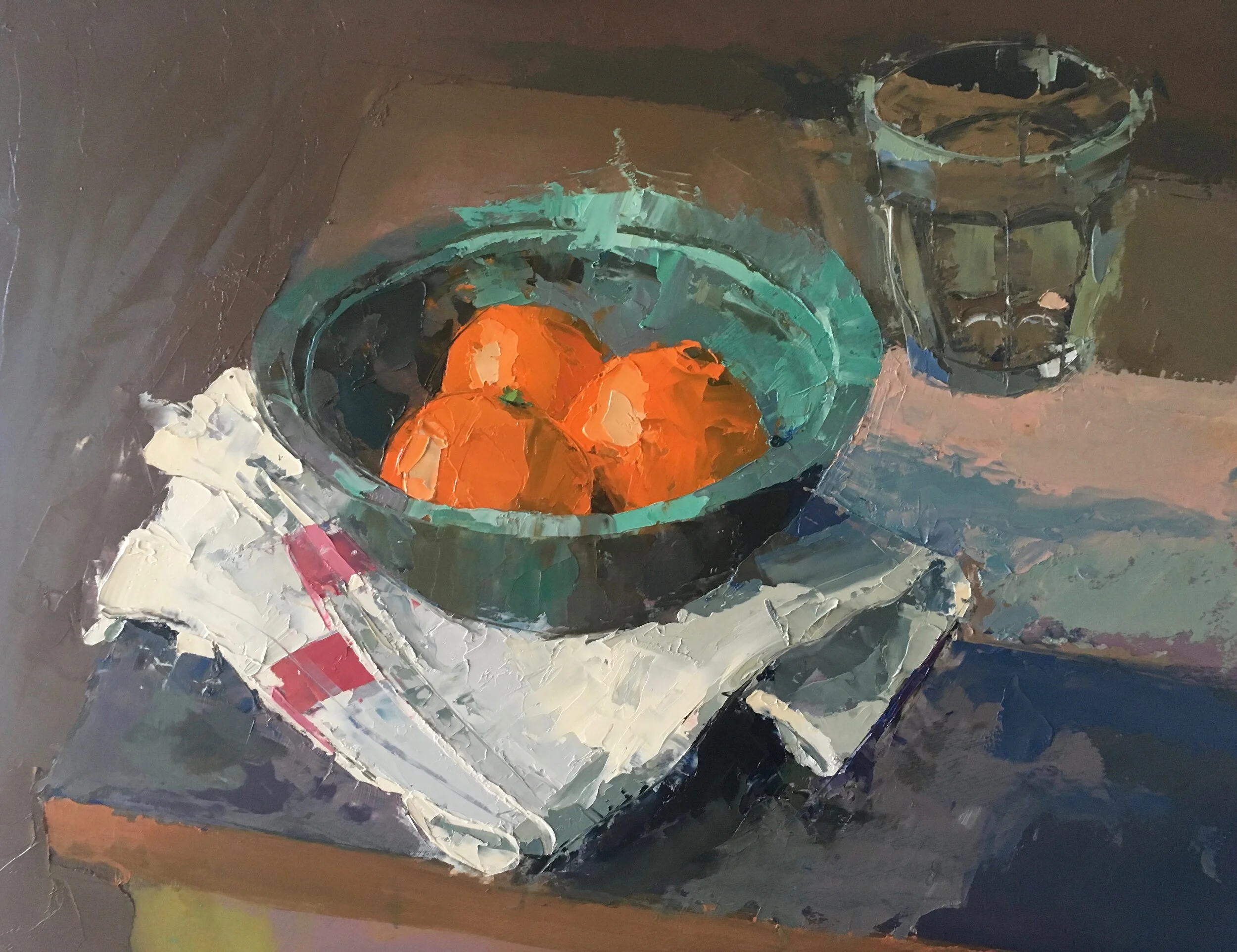 Oranges and Tumbler — Paintings by David Riches