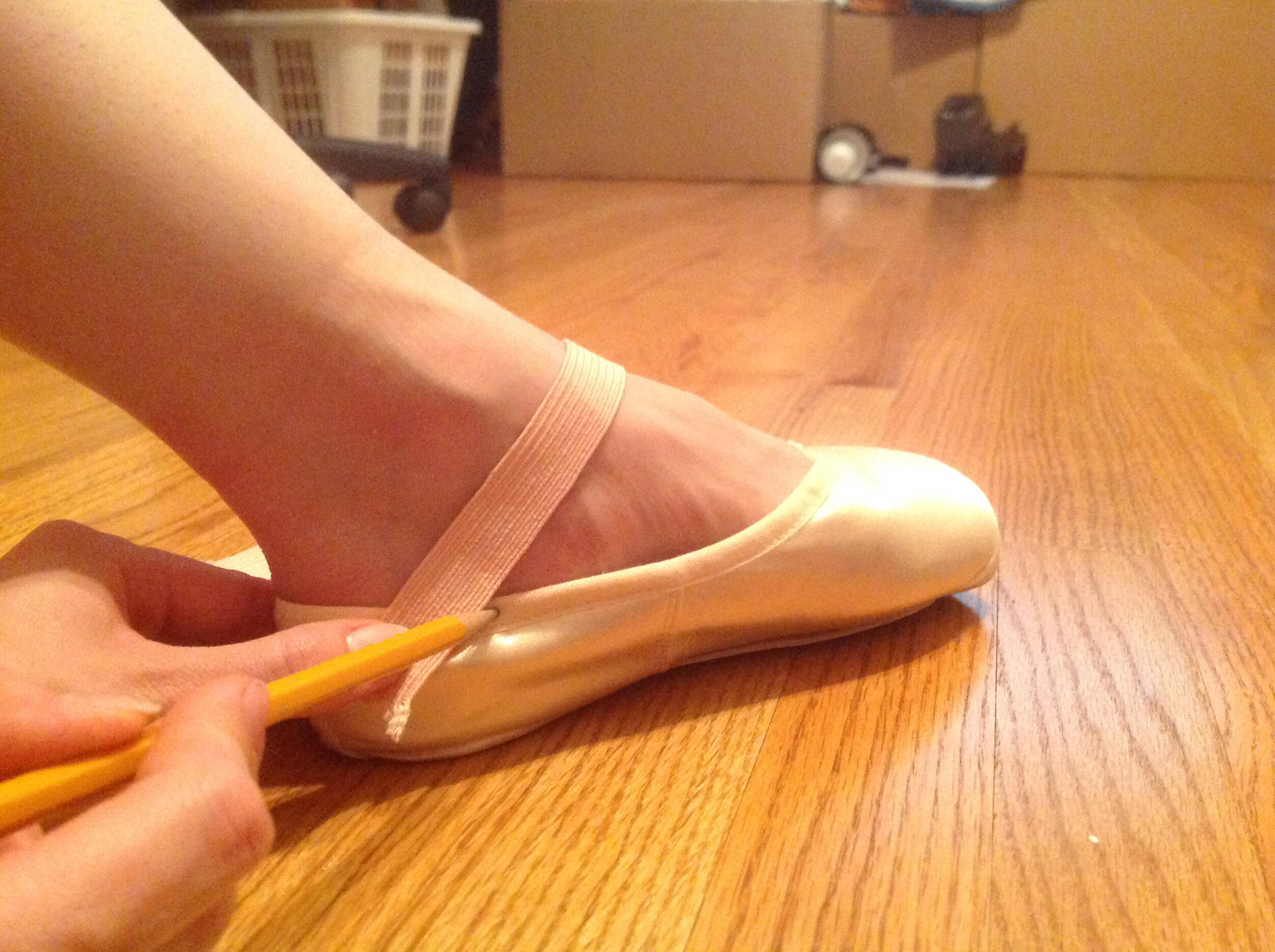 Ballet Pointe Shoe Elastic Sewing Ballet Shoe Elastic Sewing
