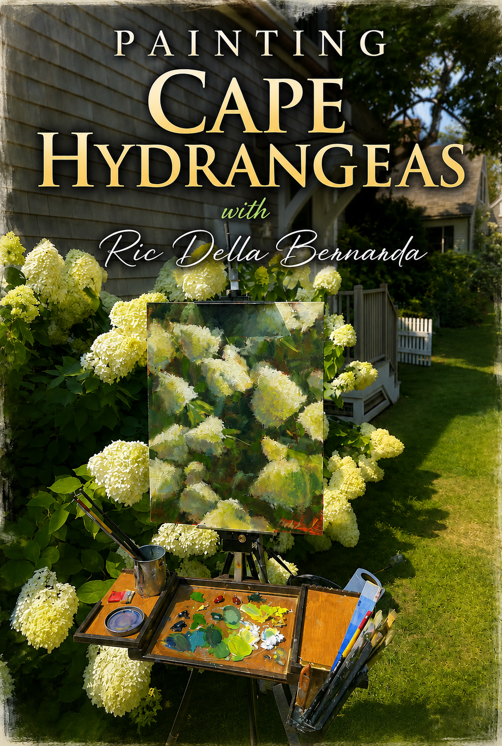 PAINTING CAPE HYDRANGEAS LED BY RIC DELLA BERNARDA 