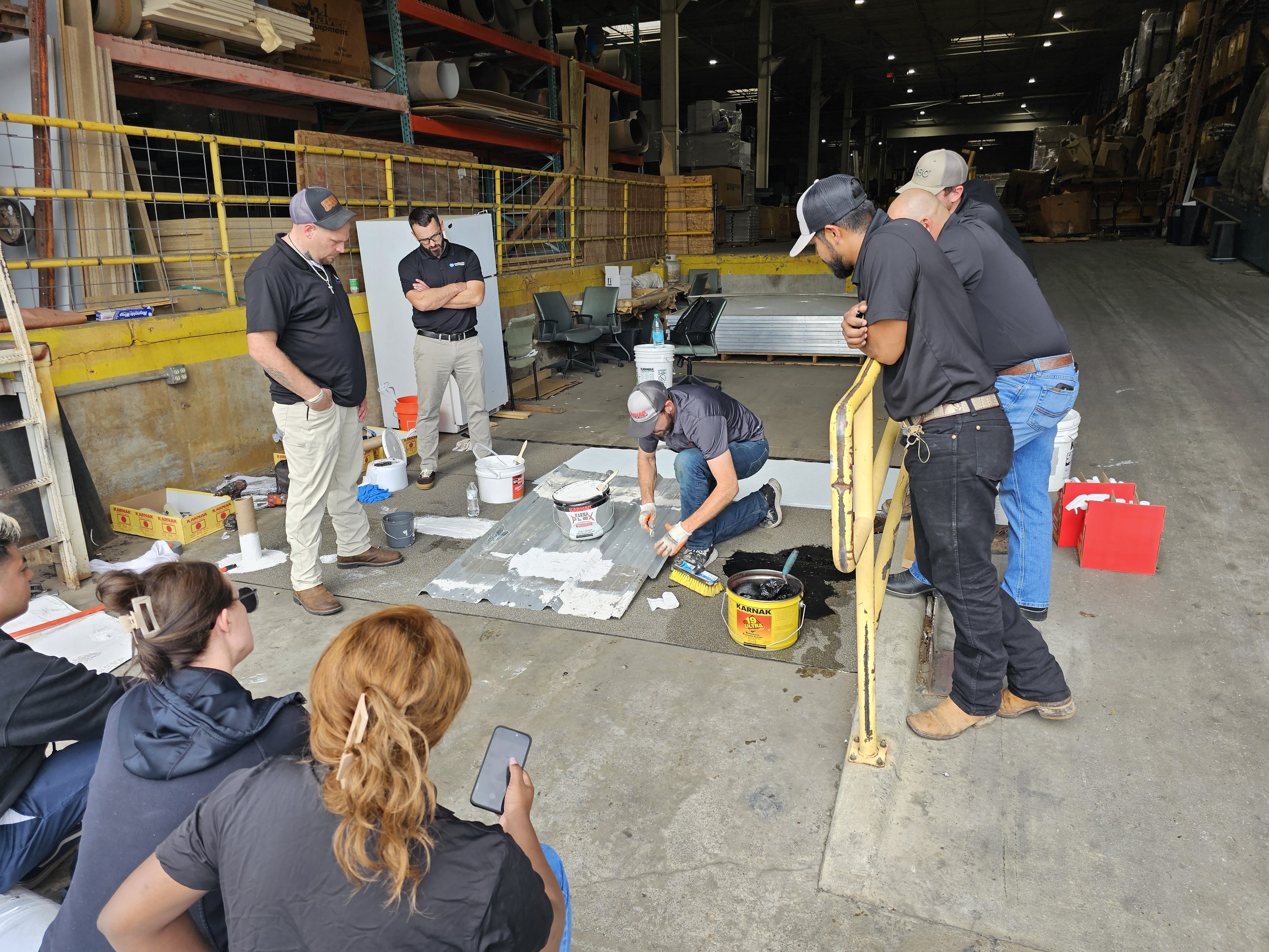 Our team at a coatings training.