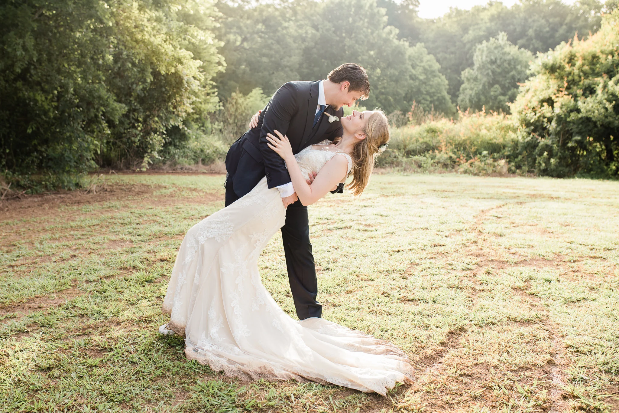 Our sweet bride Caitlin found her gown off the rack and had it altered to fit her vision perfectly! 
-Married July 2020