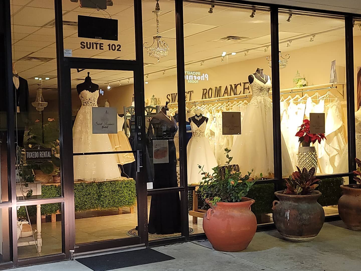 I love the soft beautiful look of our store front. We are so excited to receive all our new brides tomorrow !