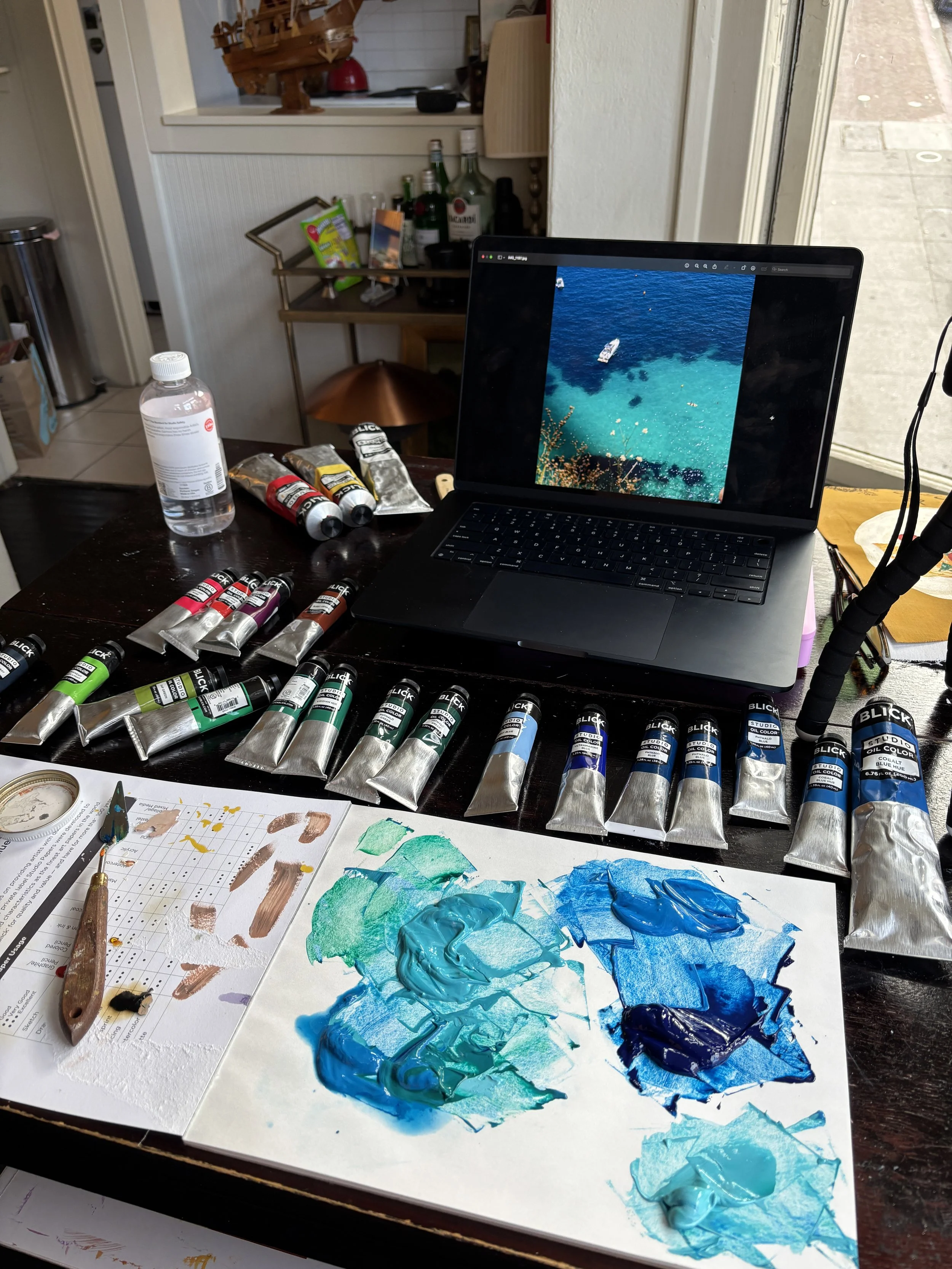 My favorite shades of blue that somehow make it into every painting I do