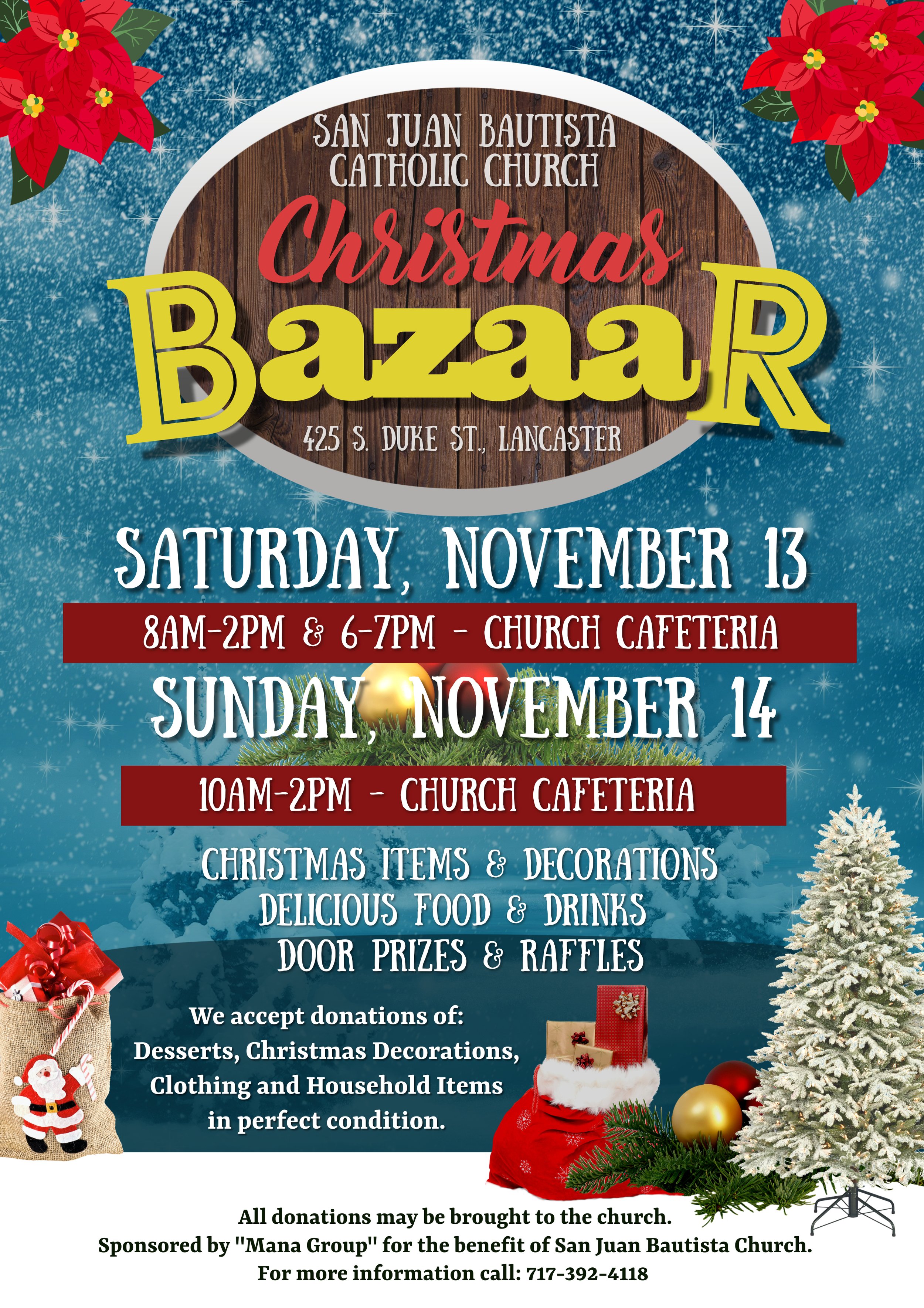 BAZAAR DE NAVIDAD Christmas Bazar โ San Juan Bautista Lancaster