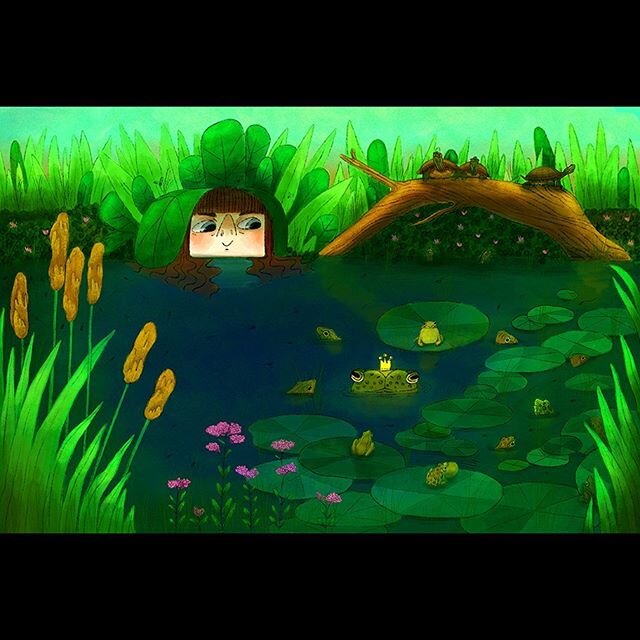 This will be me this summer, becoming a toad queen.
.
Summer can&rsquo;t come soon enough, but at least it stopped snowing. 😊
.
.
.
Also my first illustration using Procreate.
.
.
#toad #illustration #illustrationartists #childrensbookillustration #