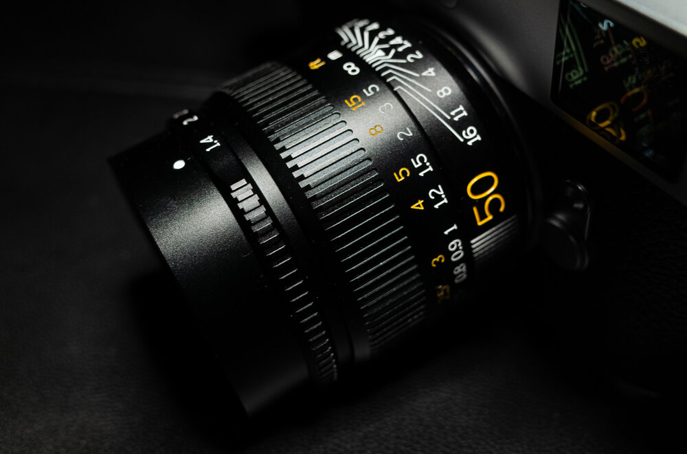 TTArtisan 50mm 1.4 machined and paint filled markings