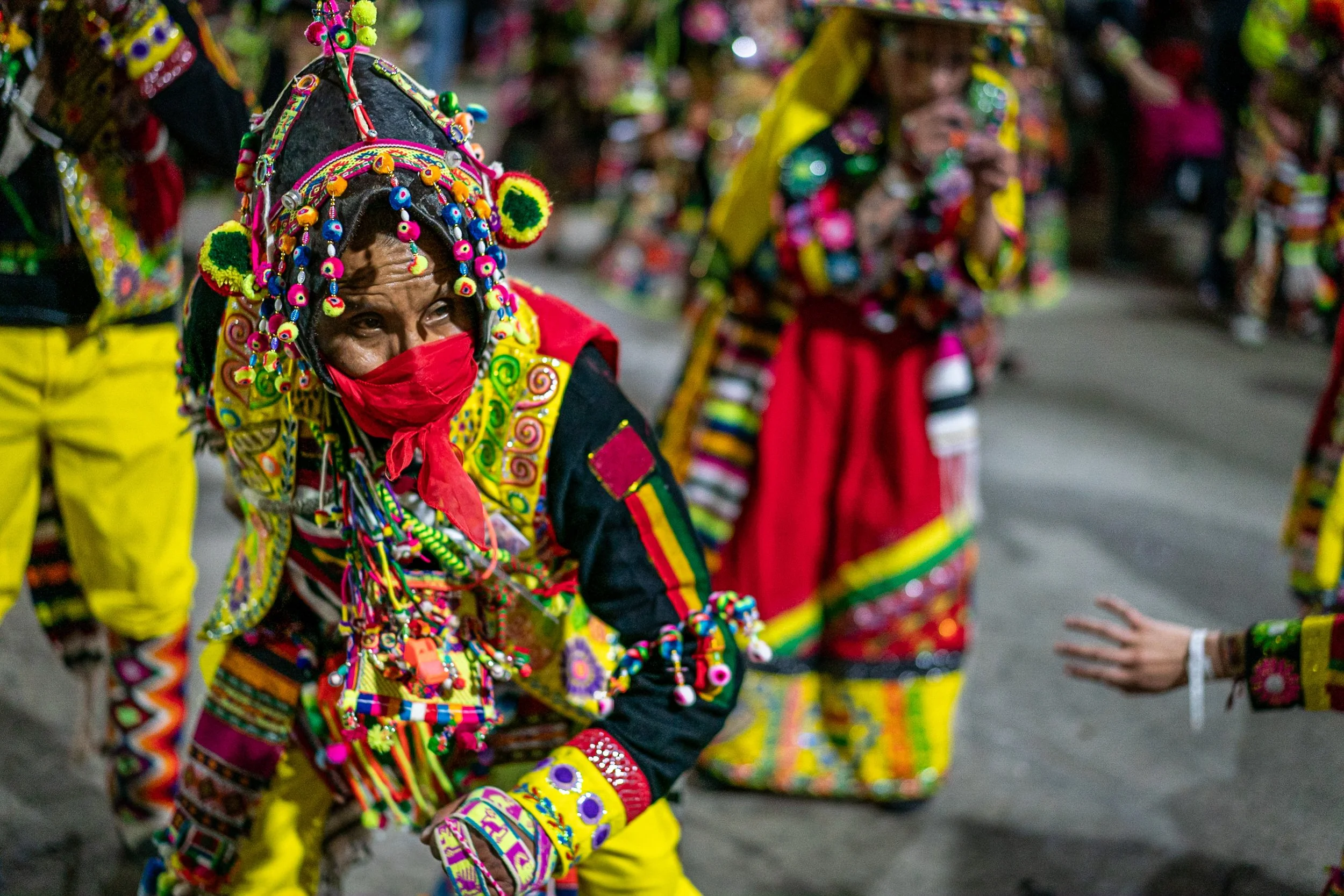 Tinku dancer in yellow