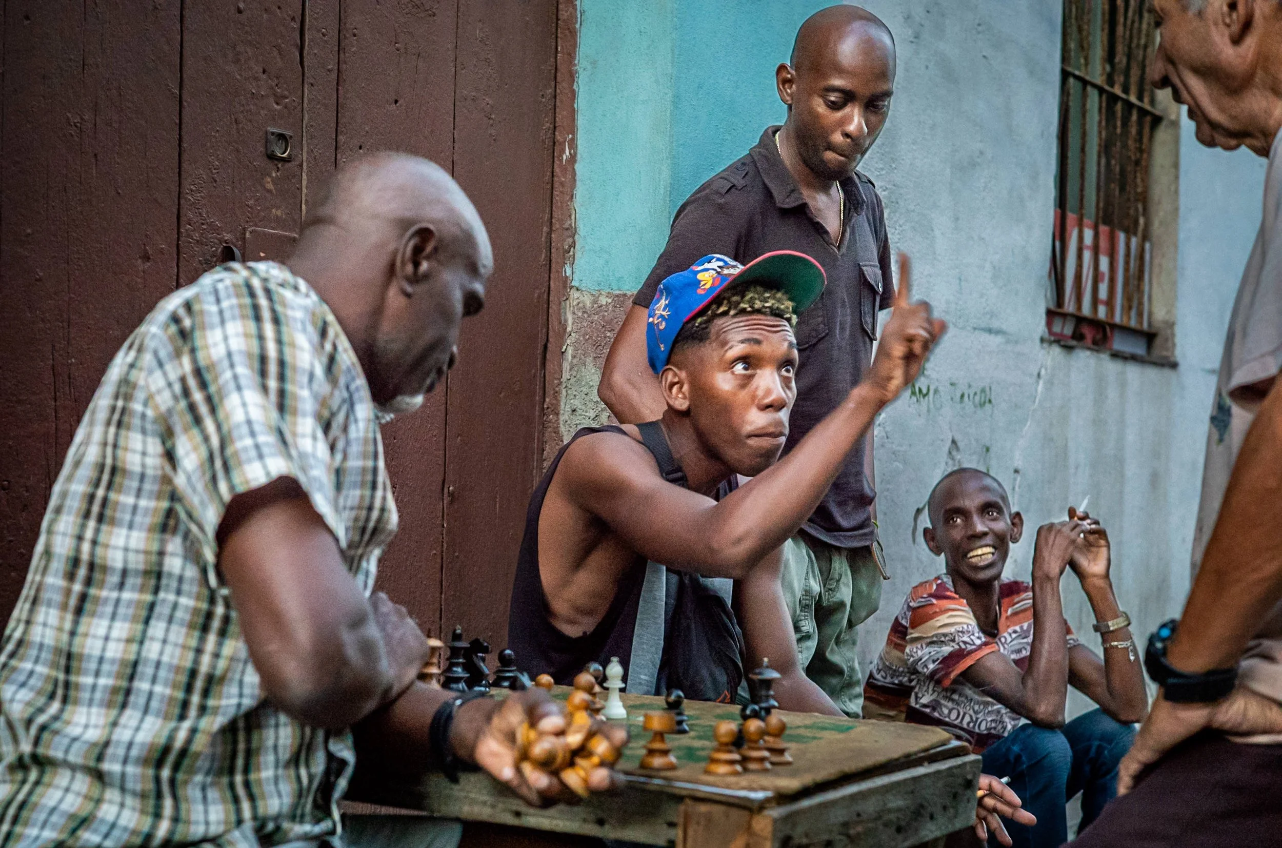 Arguing chess player in Havana