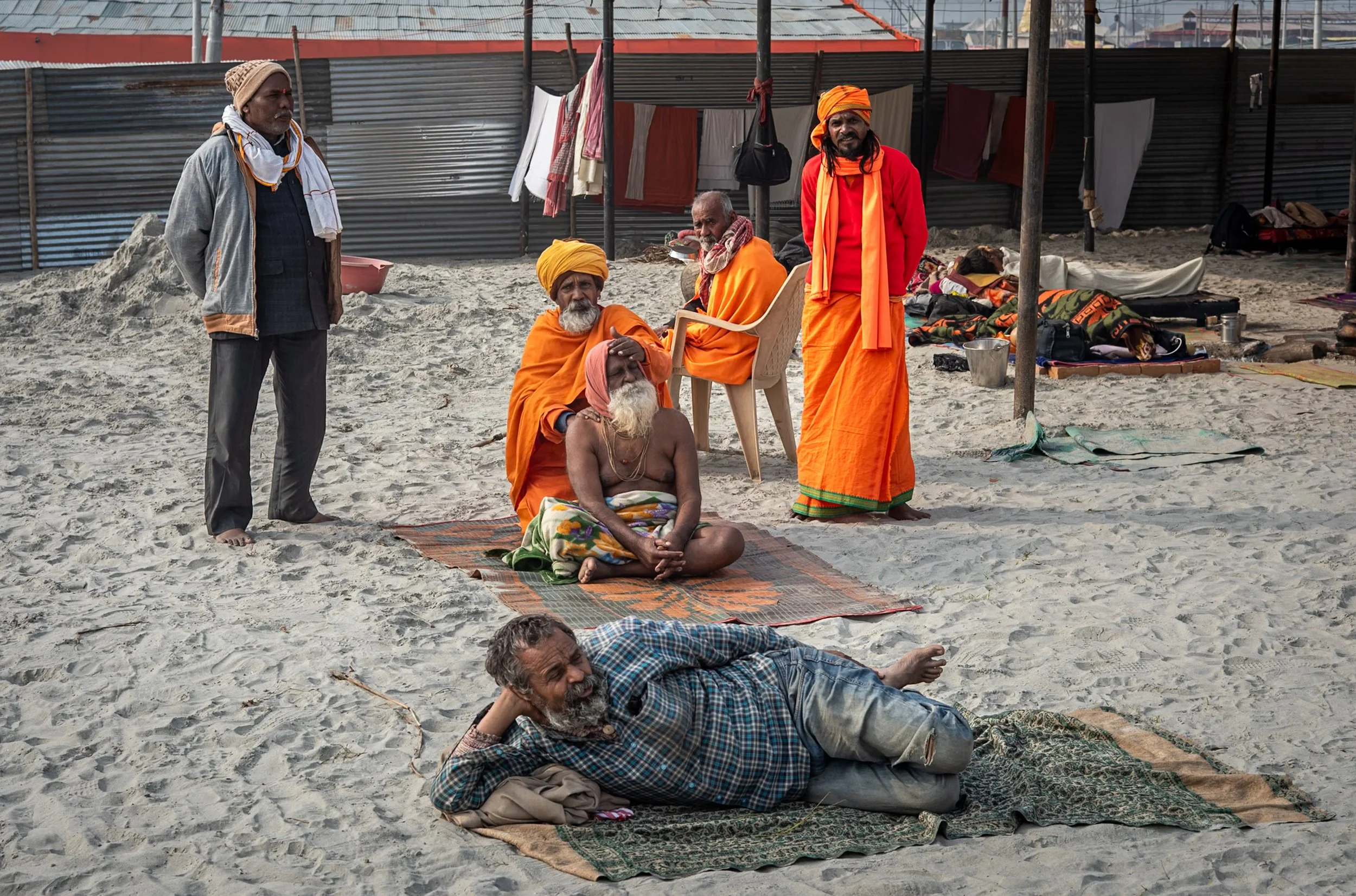 Sadhus in Allahabad for the Magh Mela