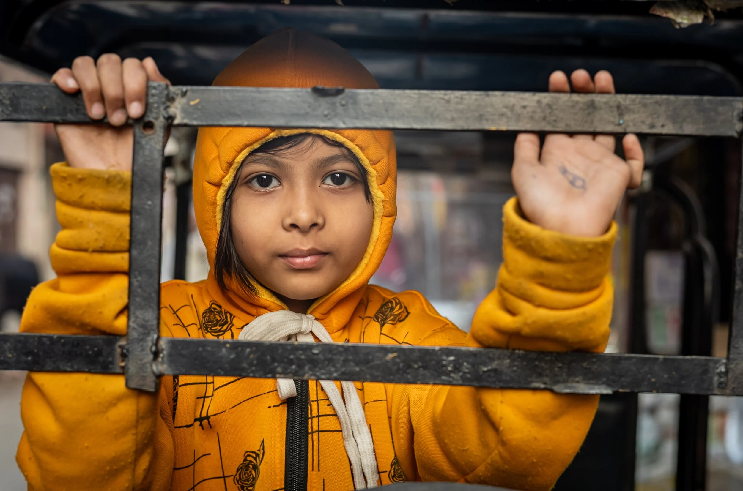 Portrait of young girl in Allahabad
