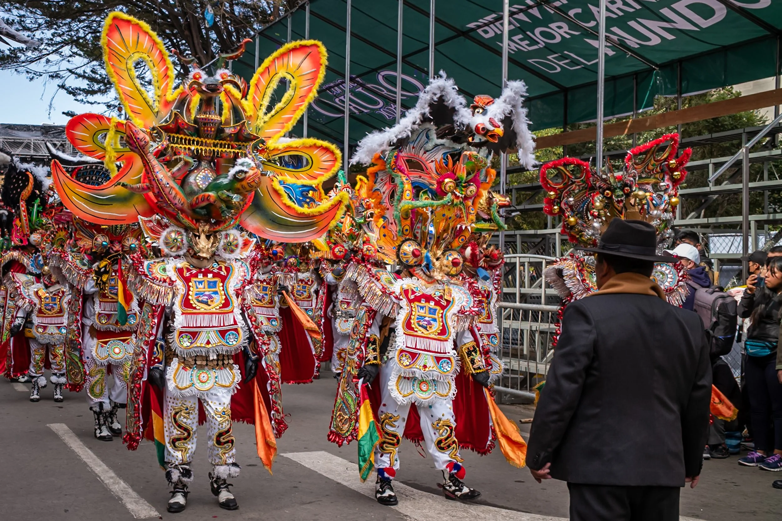 Diablos from Diablada Autentica during the Peregrinación